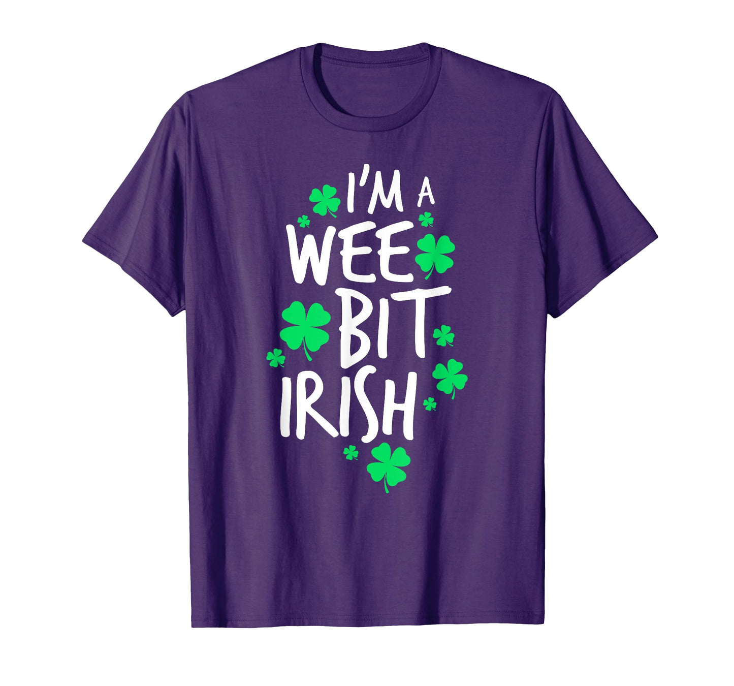 I'm A Wee Bit Irish St. Patrick's Day Shamrock Girls Women T-Shirt