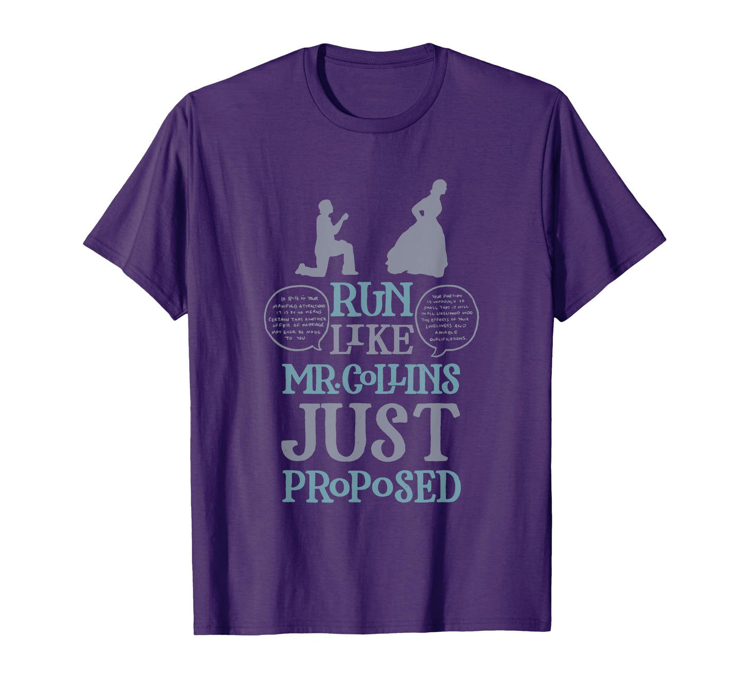Run Like Mr. Collins Just Proposed Funny Books and Running T-Shirt