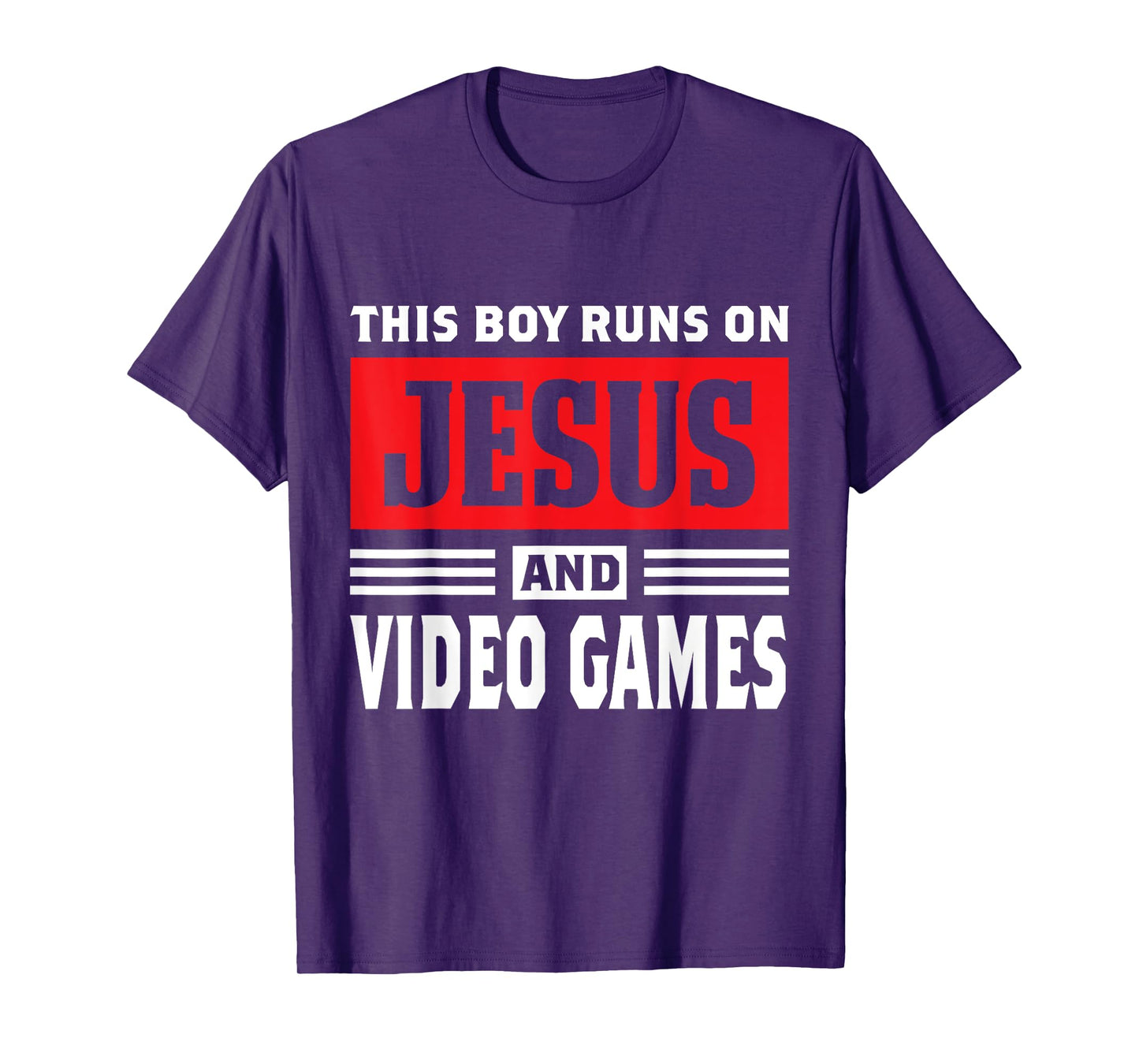 This Boy Runs On Jesus And Video Games Christian Gift T-Shirt