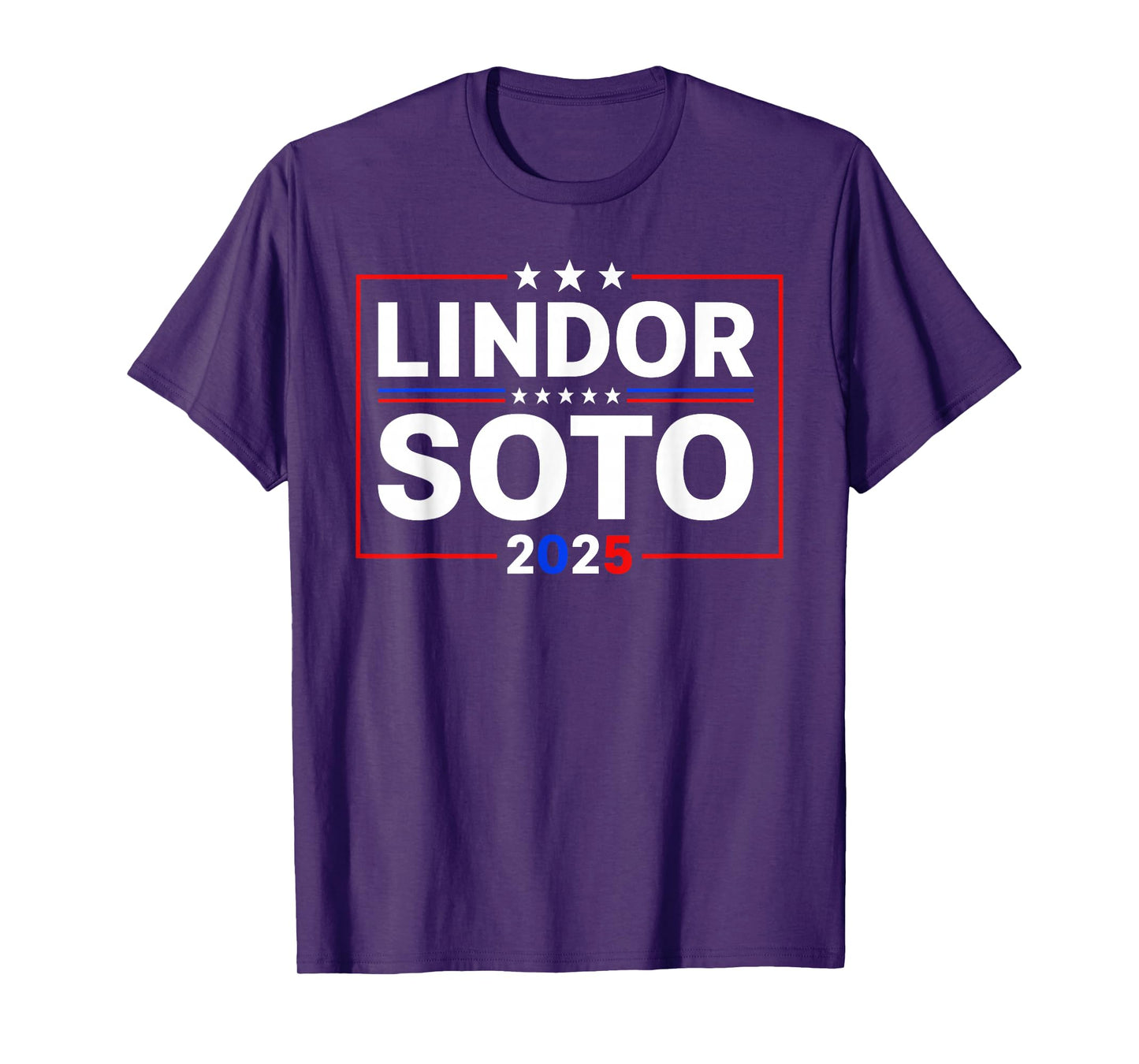 Lindor Soto '25 - Vintage Mets Name Political Meme Baseballs T-Shirt