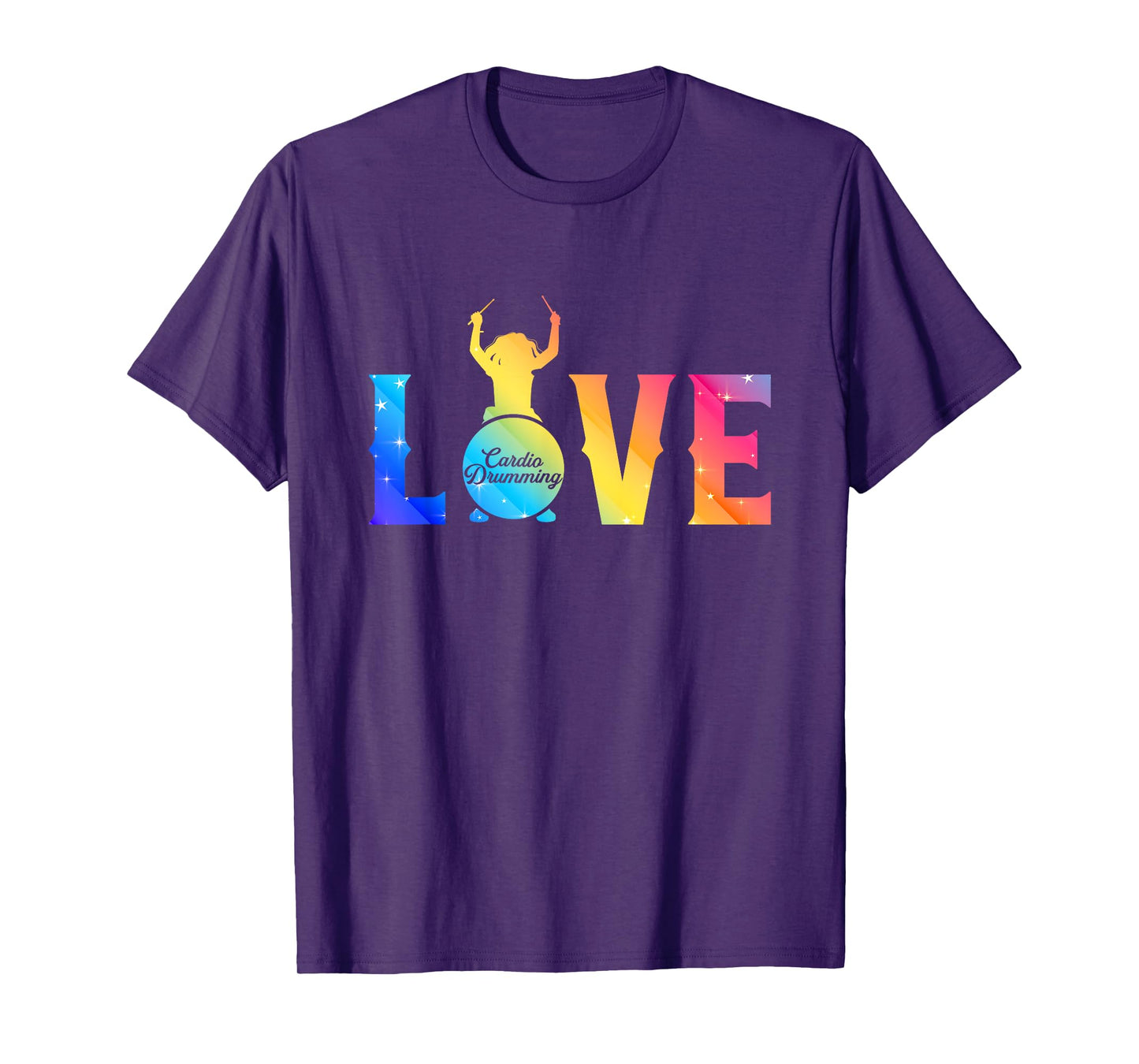 Cardio and gym colored shirt love cardio drumming T-Shirt