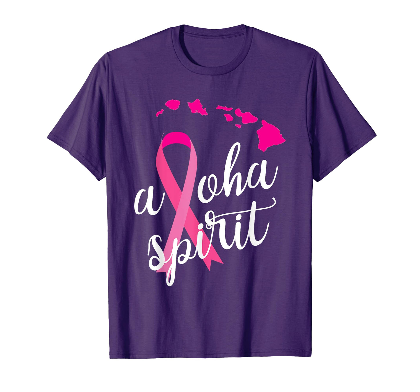 Aloha Spirit Breast Cancer Awareness Hawaii islands T-Shirt