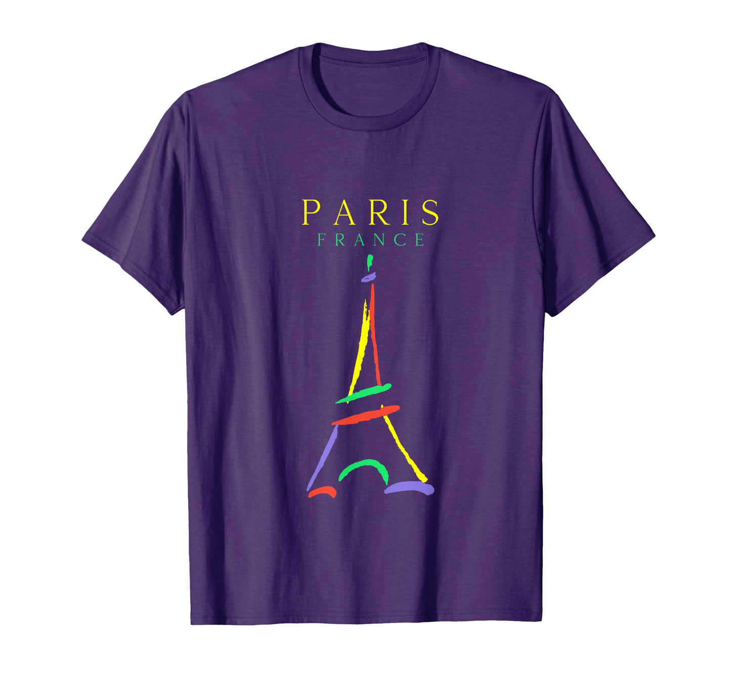 Paris France Eiffel Tower Art 90s Style T-Shirt