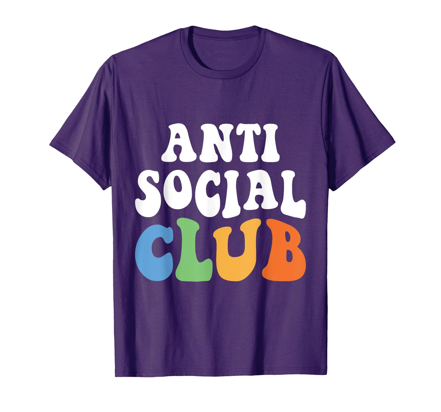 Vintage Men Women Boys Girls Funny Retro Anti Social Club T-Shirt