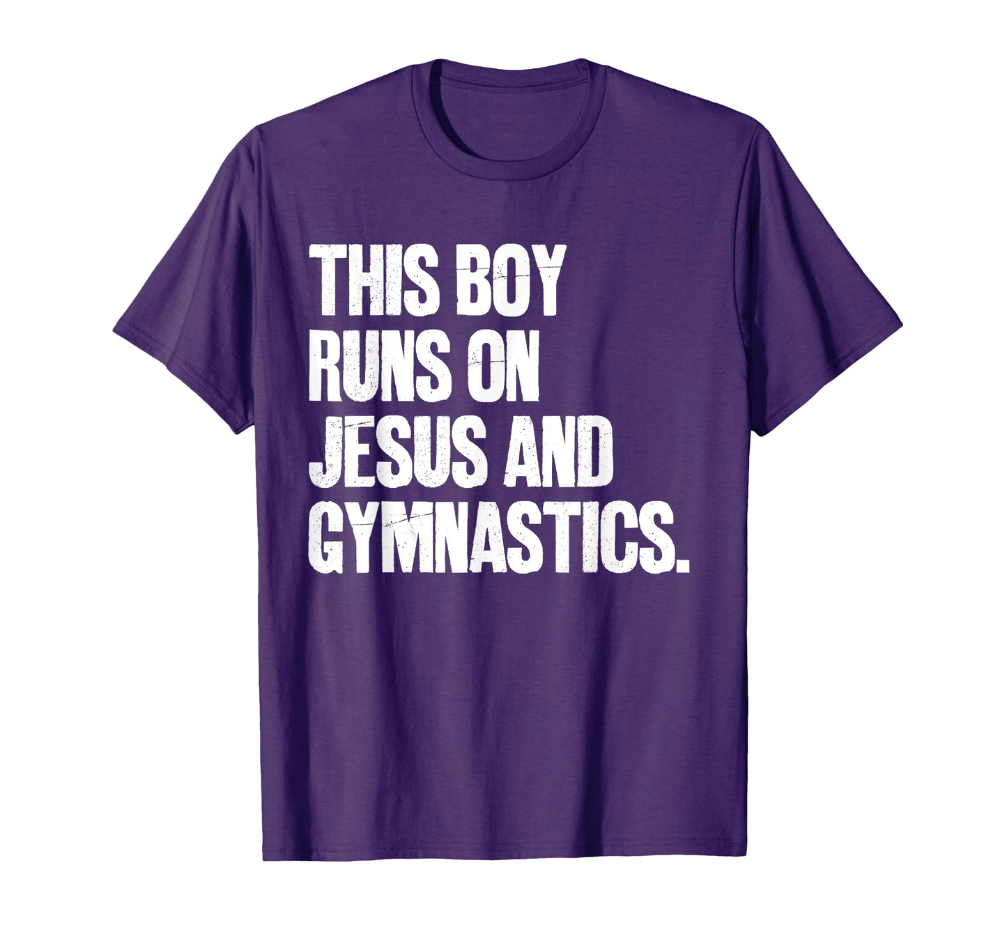 This Boy Runs On Jesus And Gymnastics Christian T-Shirt