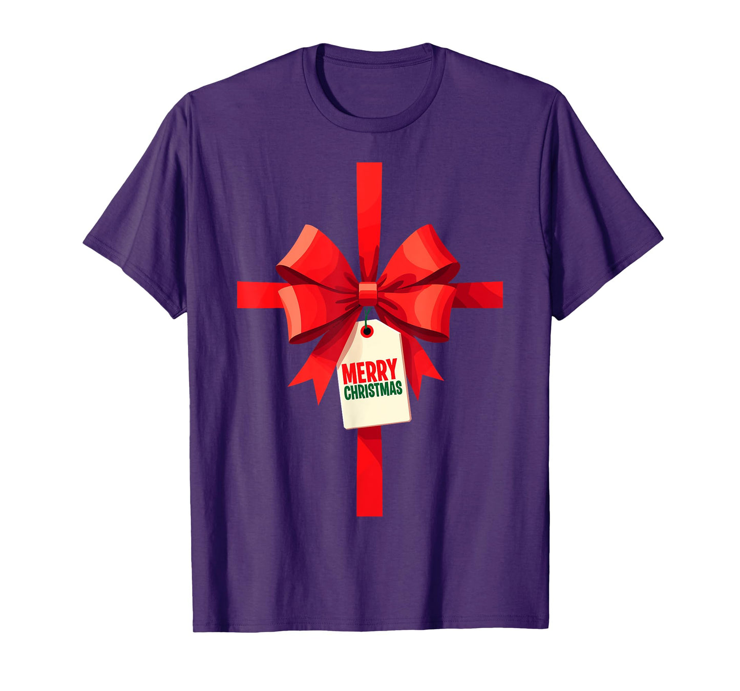 Funny Christmas Bow Xmas Present Costume Merry Christmas T-Shirt