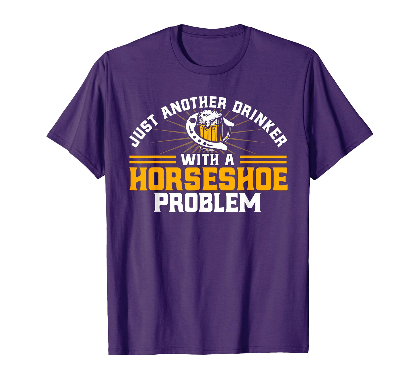 Horseshoe Pitching Drinker With A Horseshoe Problem Pitcher T-Shirt