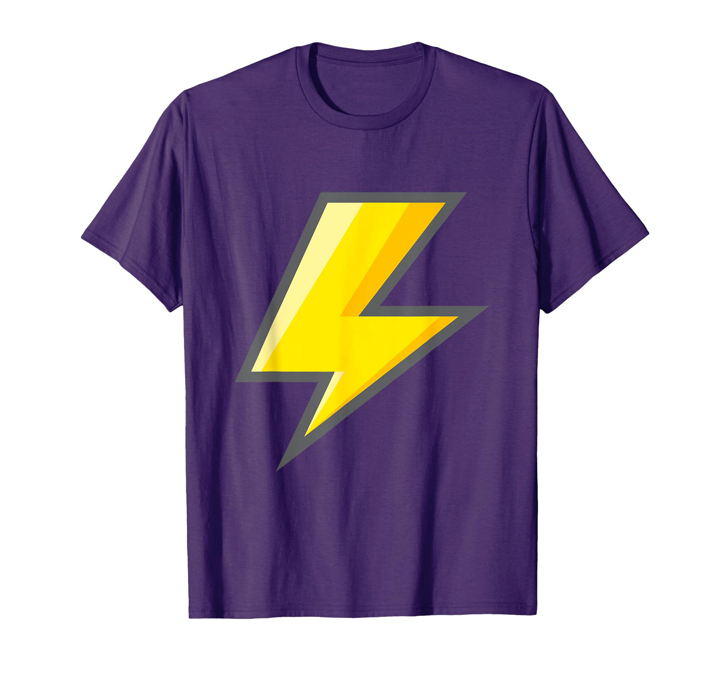 Yellow Lightning Bolt Graphic Tee Easy Halloween Costume T-Shirt