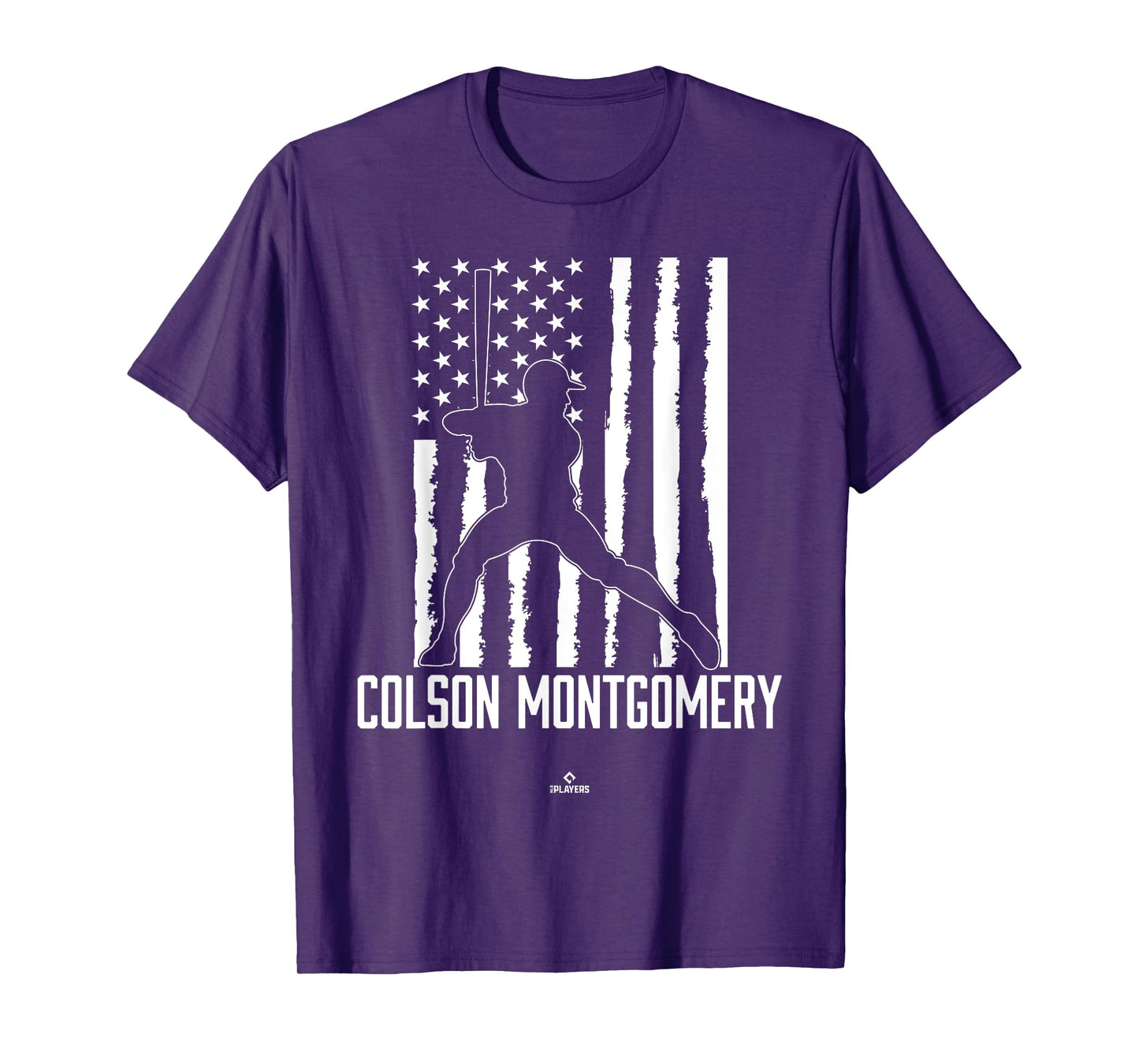 Distressed Flag Swing Colson Montgomery Prospect Baseball T-Shirt