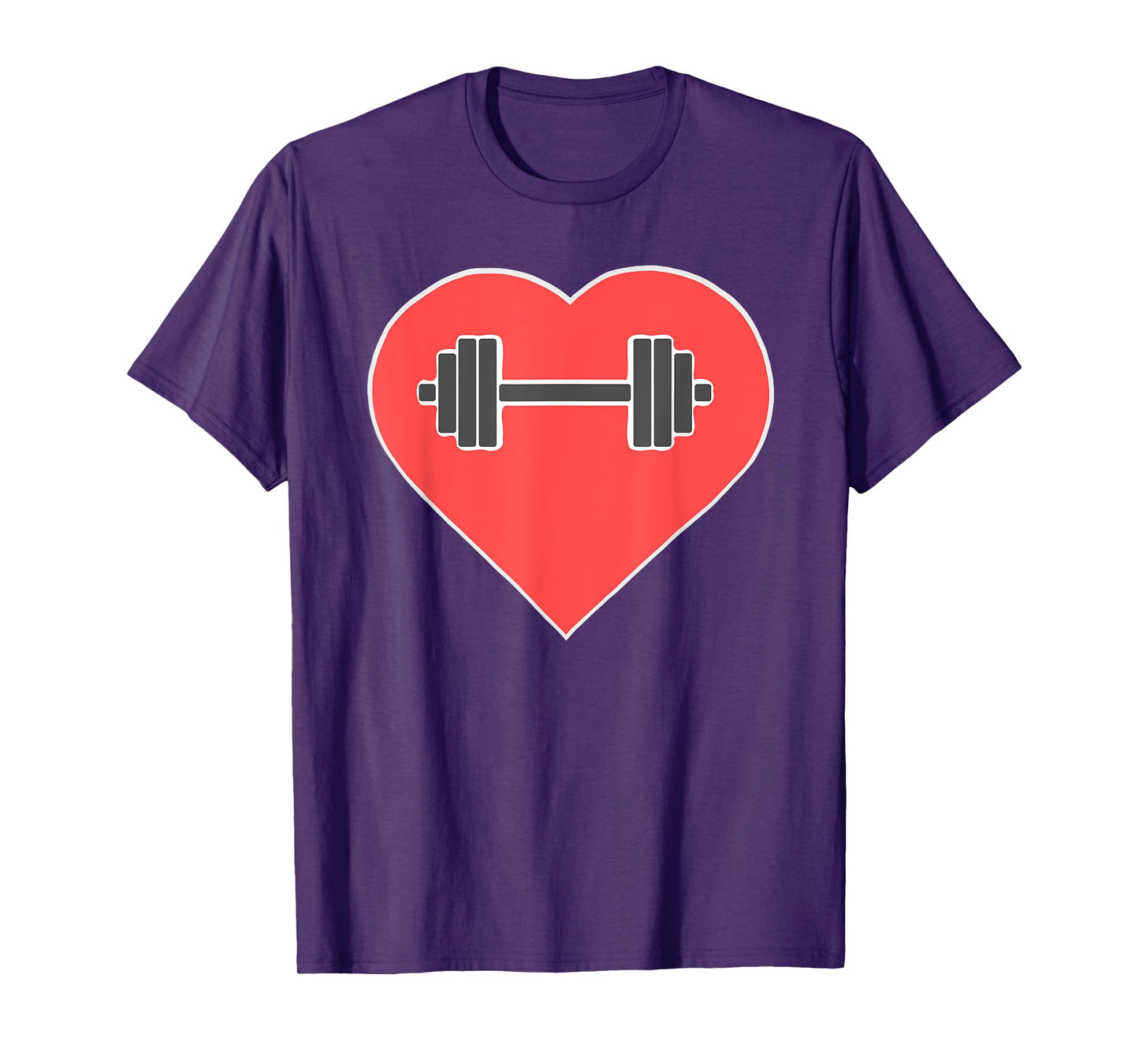 Barbell Weights Heart Love Fitness Shirt