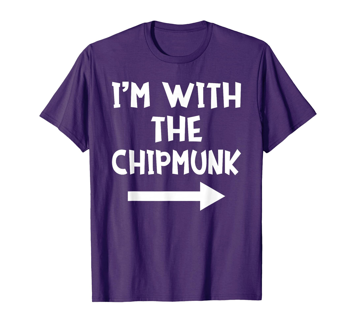 I'm With The Chipmunk Matching Couple Halloween Costume T-Shirt