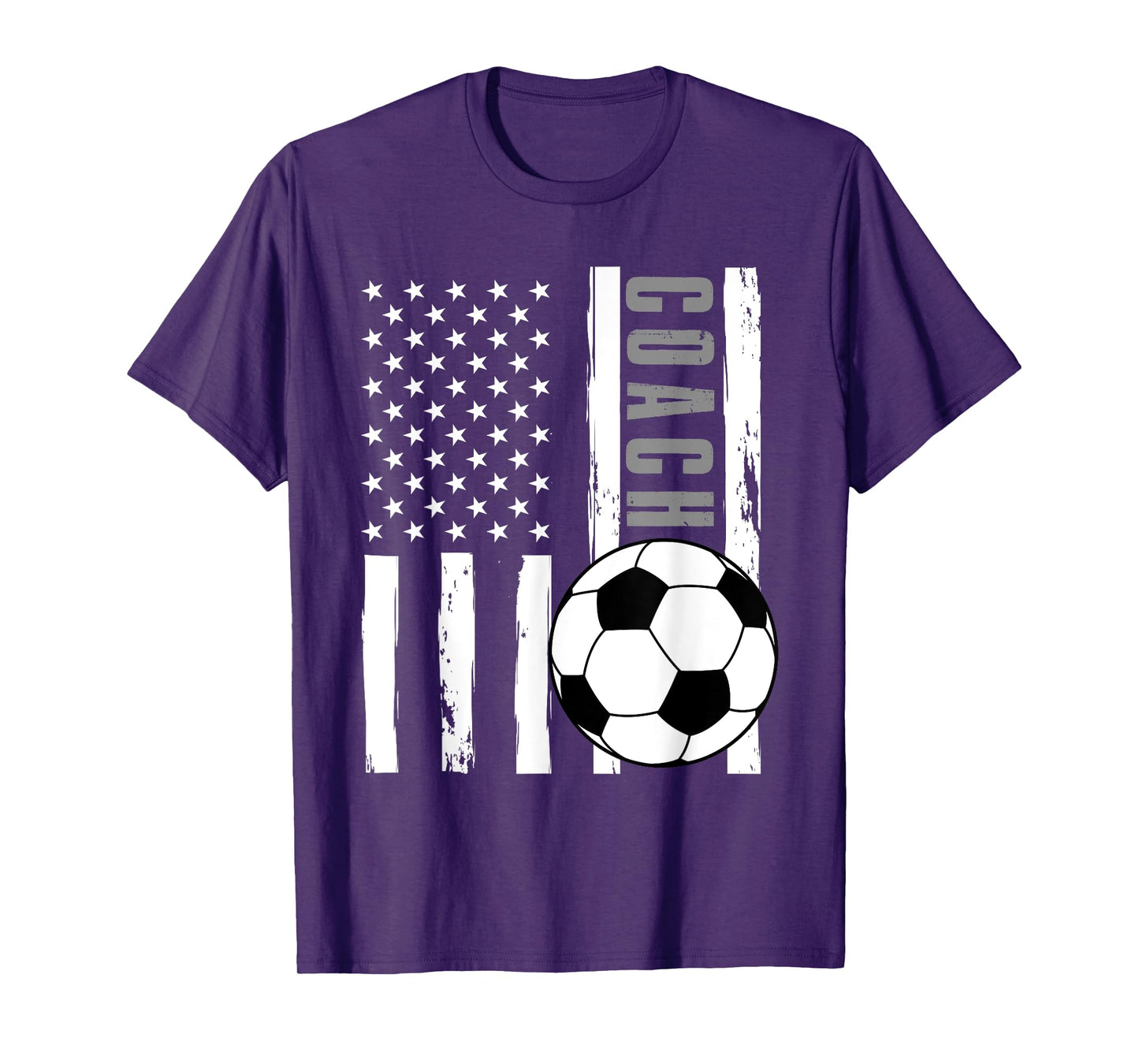 USA Flag Soccer Coach Funny Soccer Trainer American Outfit T-Shirt