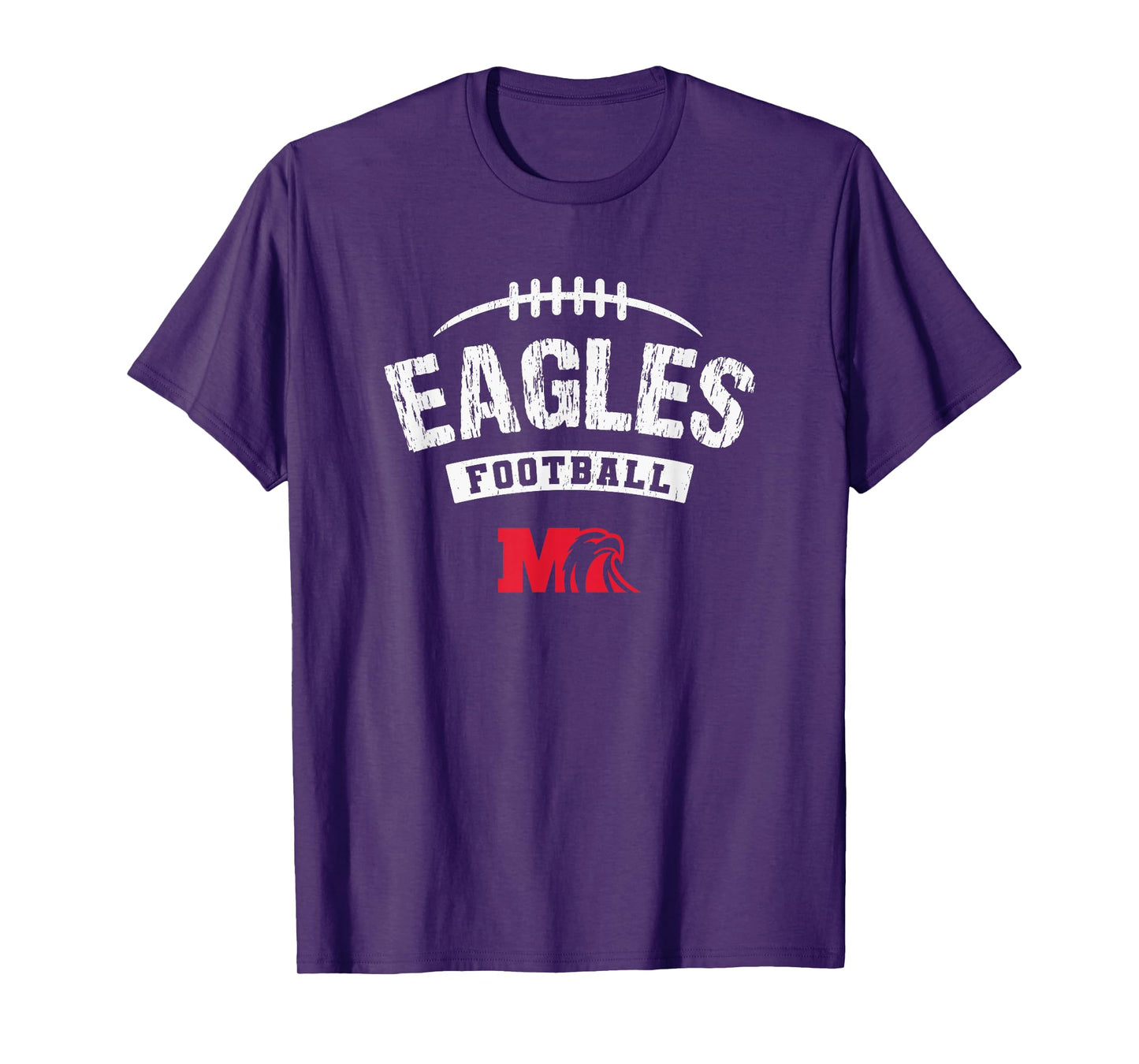 Milford Eagles Logo Football Distressed HS T-Shirt