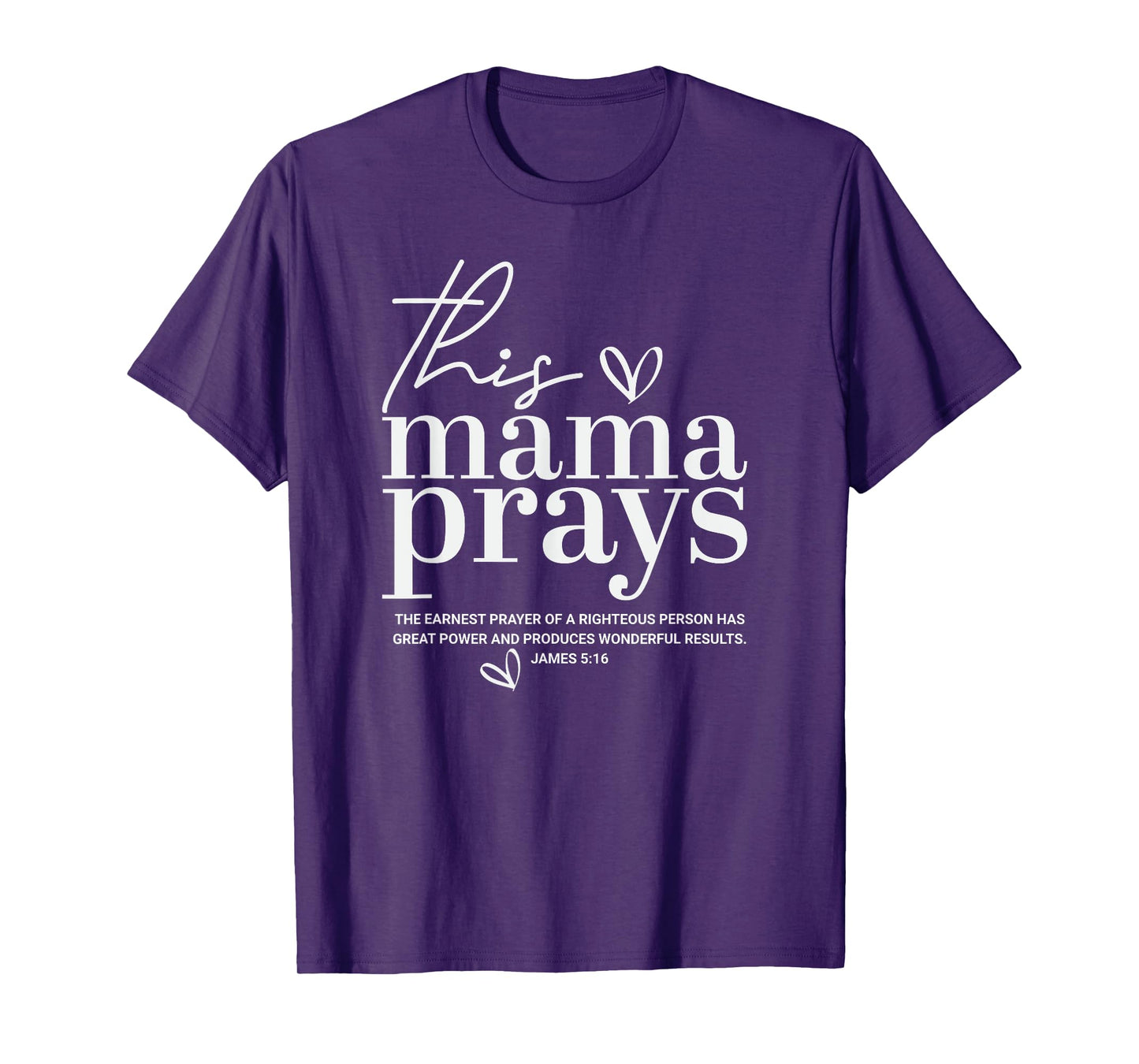 This Mama Prays Cute Jesus Scripture Bible Christian Women T-Shirt