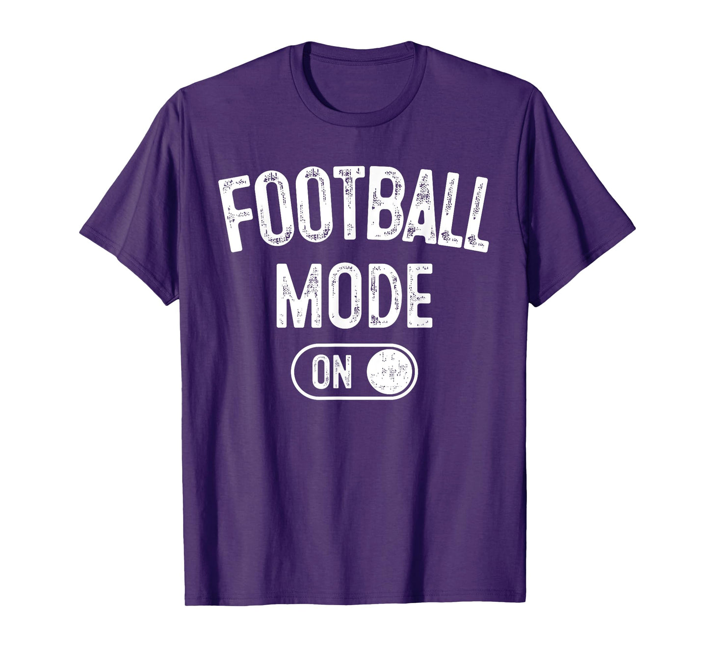 Football Mode On Funny Quarterback Gift Coach Player Dad T-Shirt