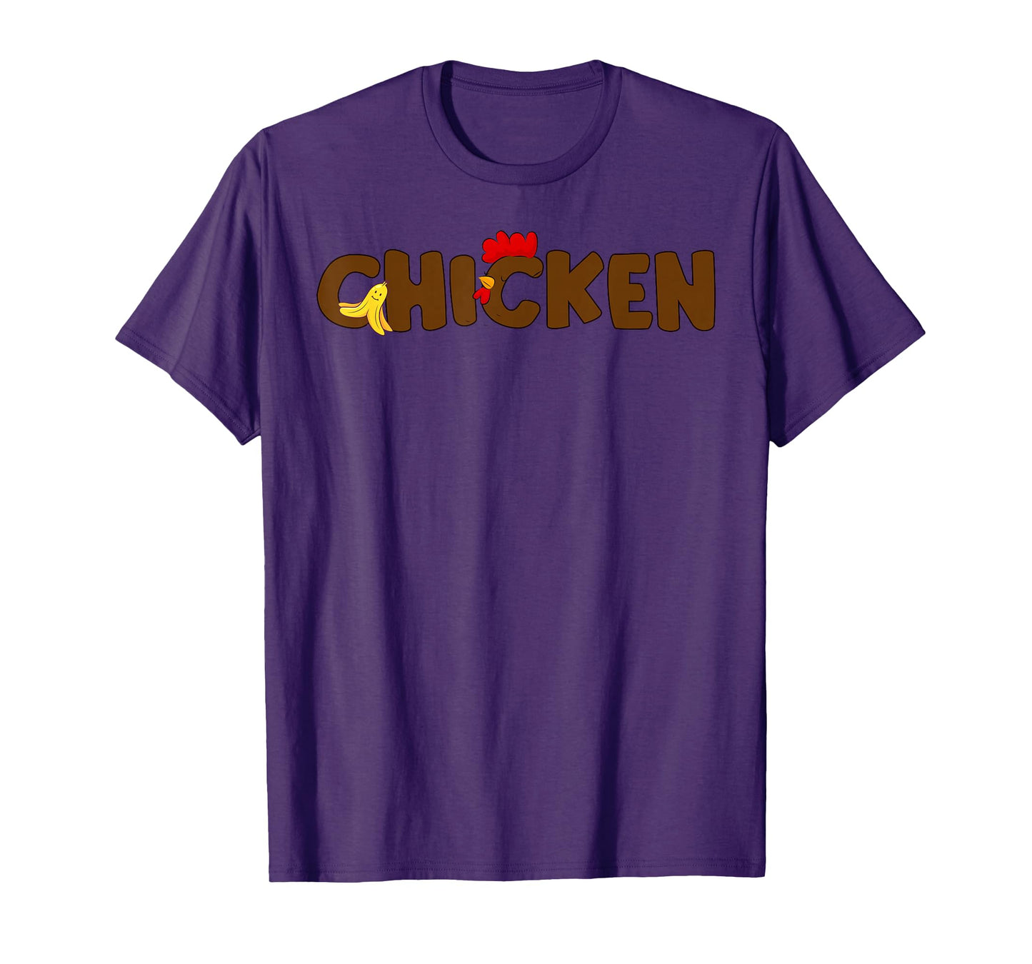 Funny Chicken & Banana Halloween Couples Family Costume 2025 T-Shirt