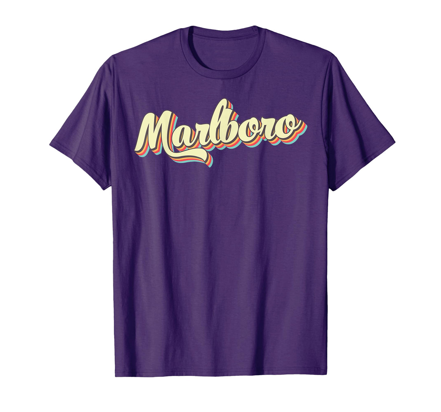 Marlboro TShirt Retro Art Baseball Font Vintage T-Shirt