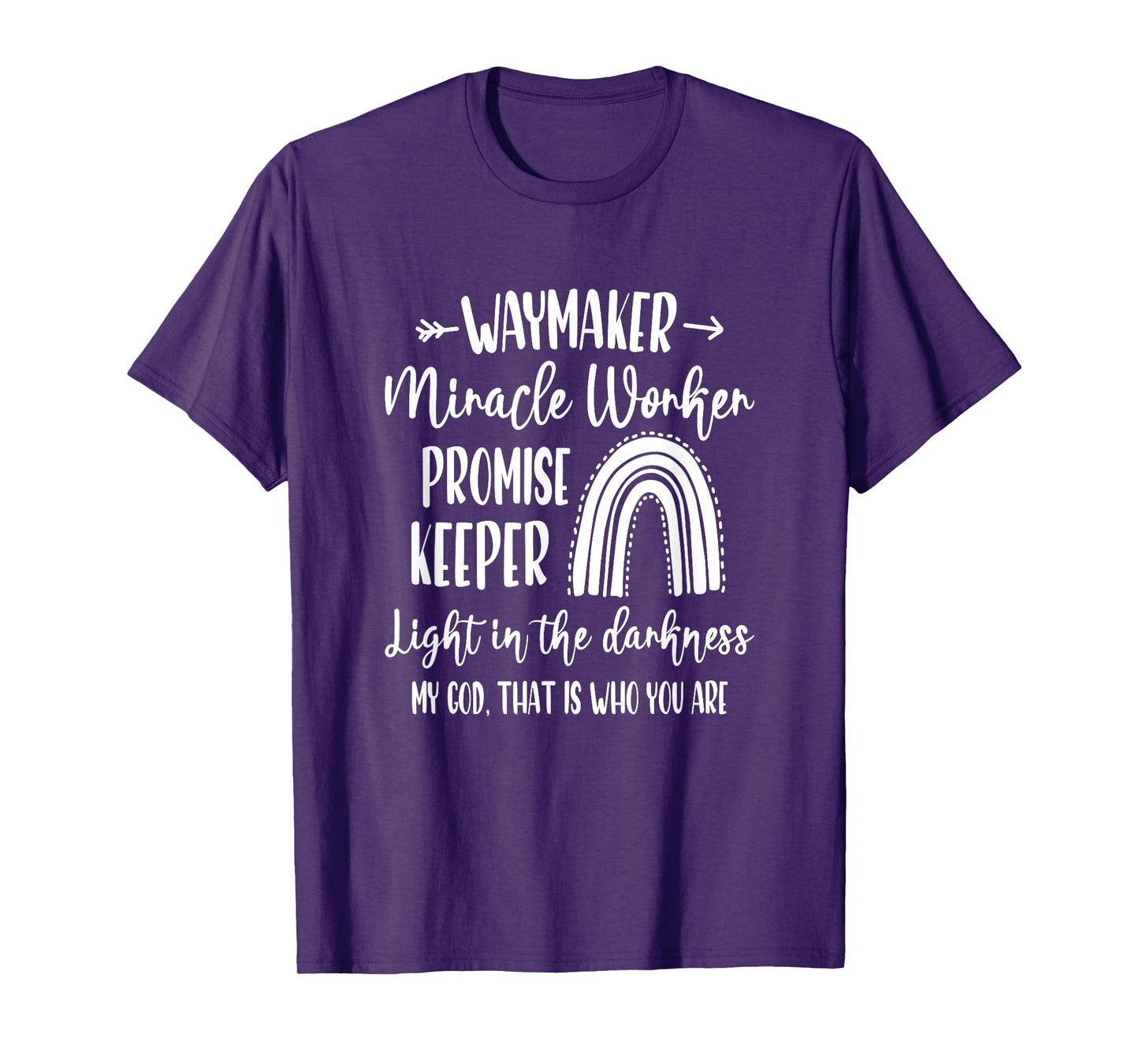 Kids Waymaker Miracle Worker Rainbow Christian T-Shirt