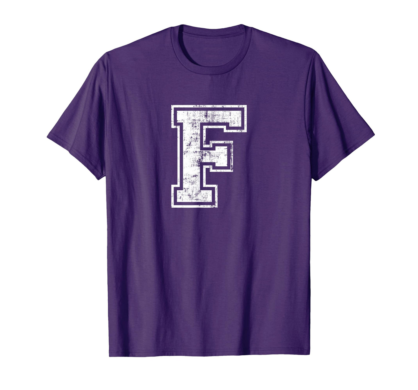 Letter F Uppercase Alphabet Initial School College Varsity T-Shirt