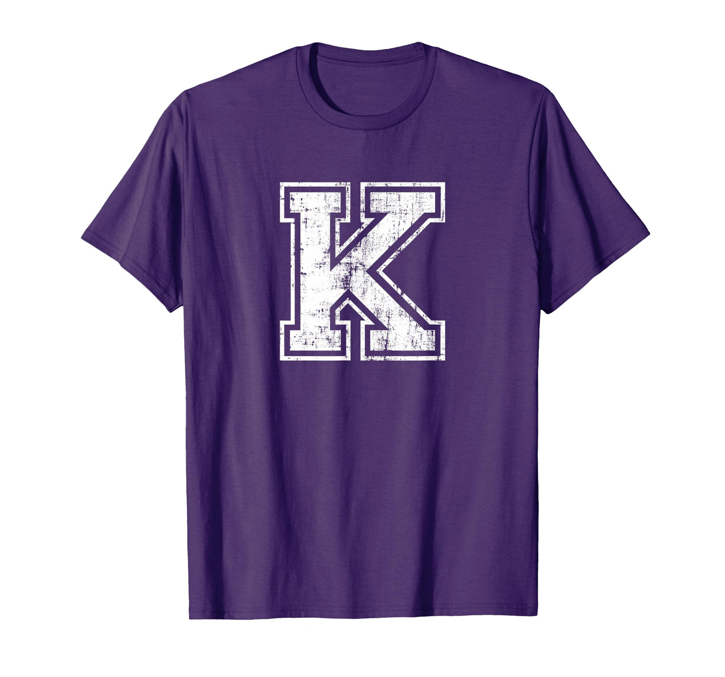 Letter K Uppercase Alphabet Initial School College Varsity T-Shirt