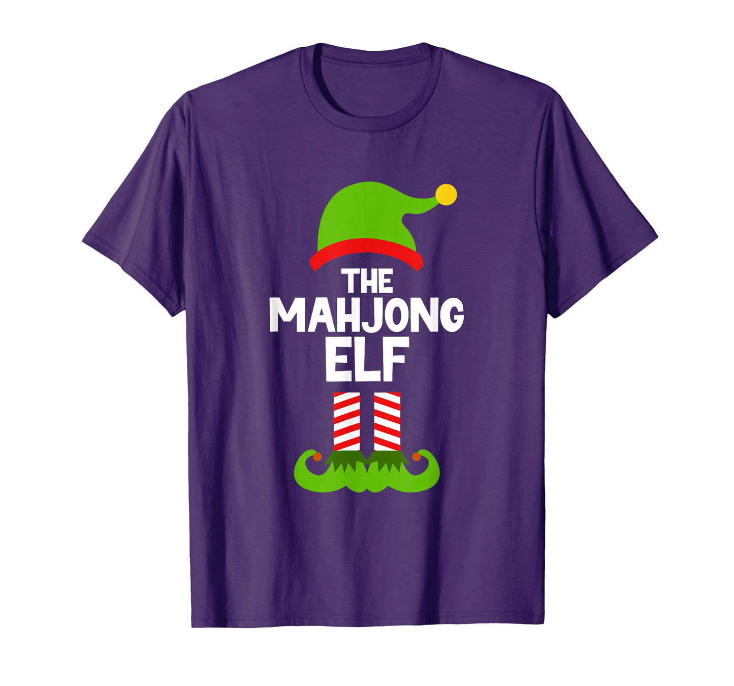 Funny The Mahjong Elf Christmas Family Party Pajama T-Shirt