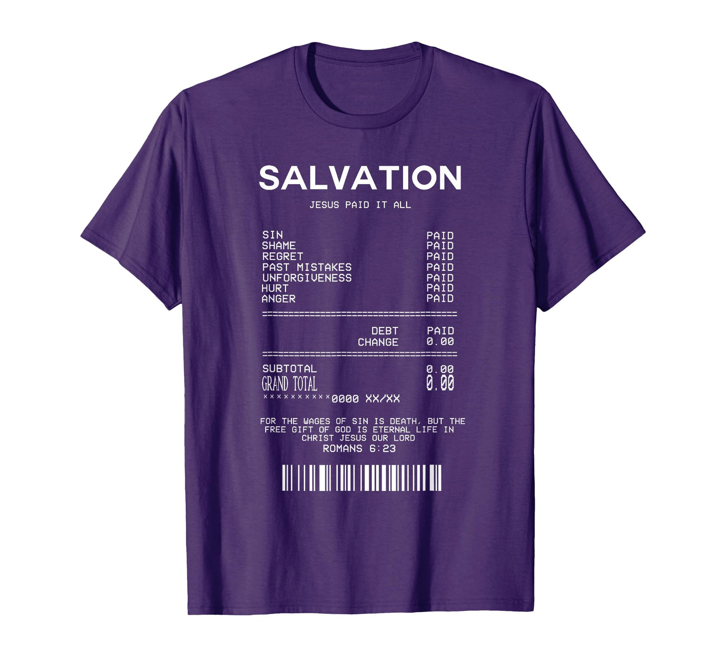 Salvation Jesus Paid It All - Christian Tee T-Shirt