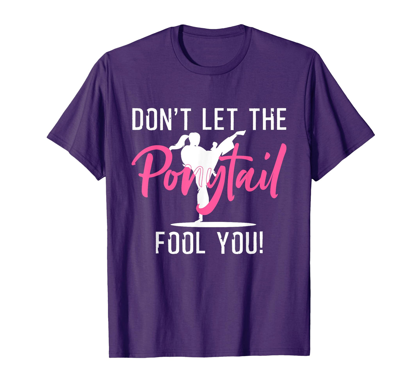 Funny Girl Karate Design Kids Women Kickboxing Black Belt T-Shirt