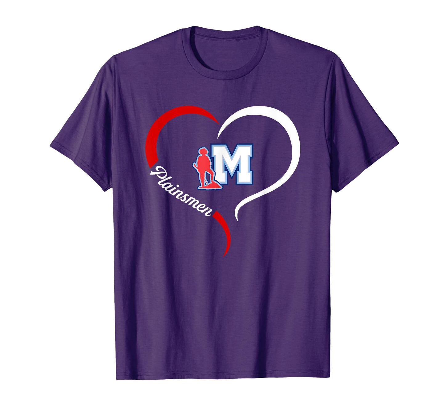 Monterey Plainsmen Logo Half Heart Slogan HS T-Shirt