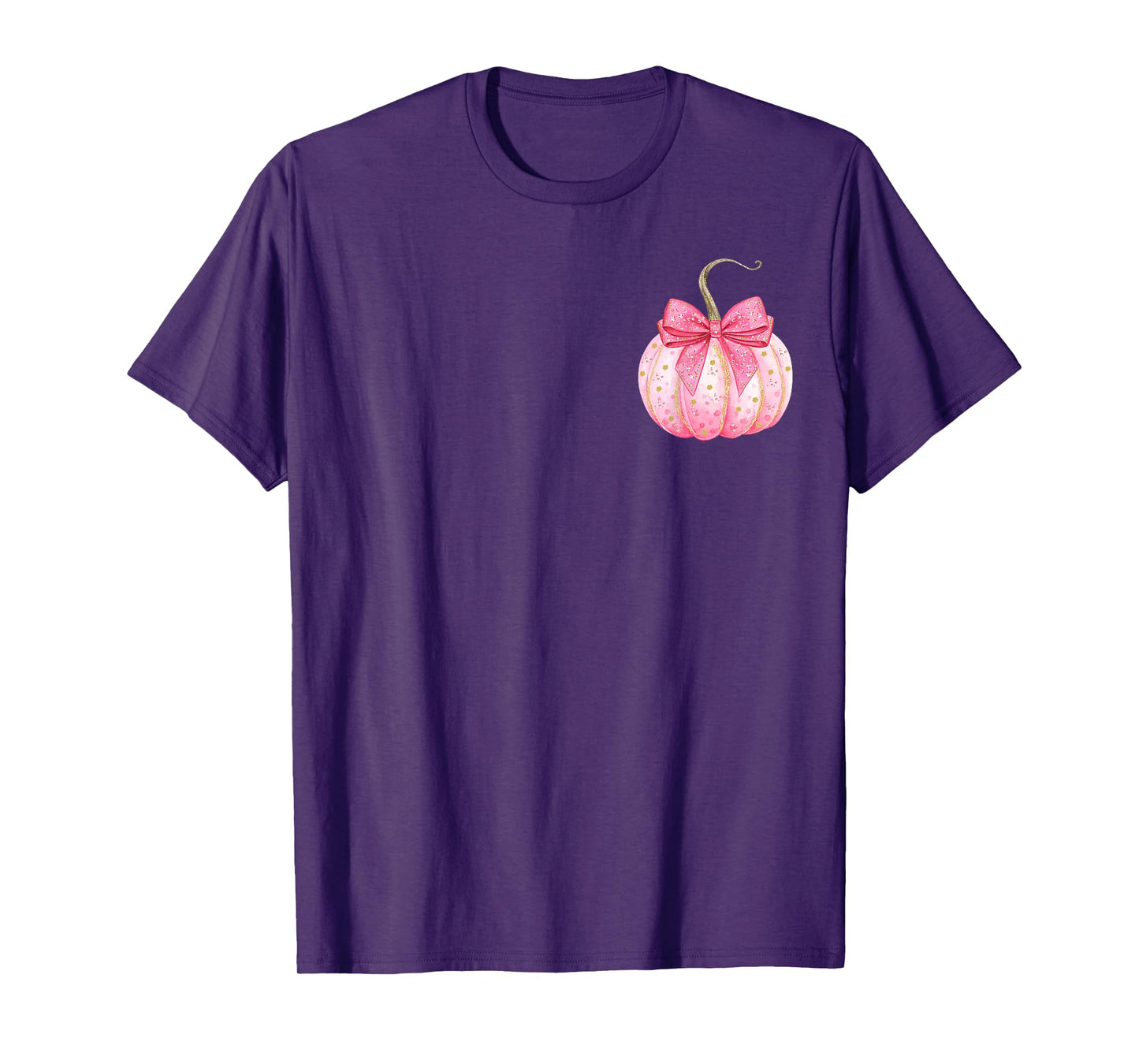 Pink Pumpkin Coquette Bow Aesthetic Shirt Cute Preppy Cozy T-Shirt