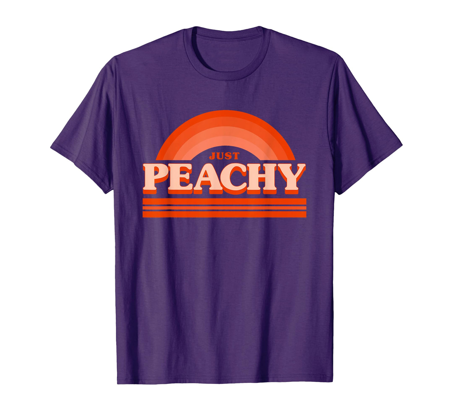 Cool Summer Fruit Retro Just Peachy & keep it Peachy Graphic Men Women T-Shirt