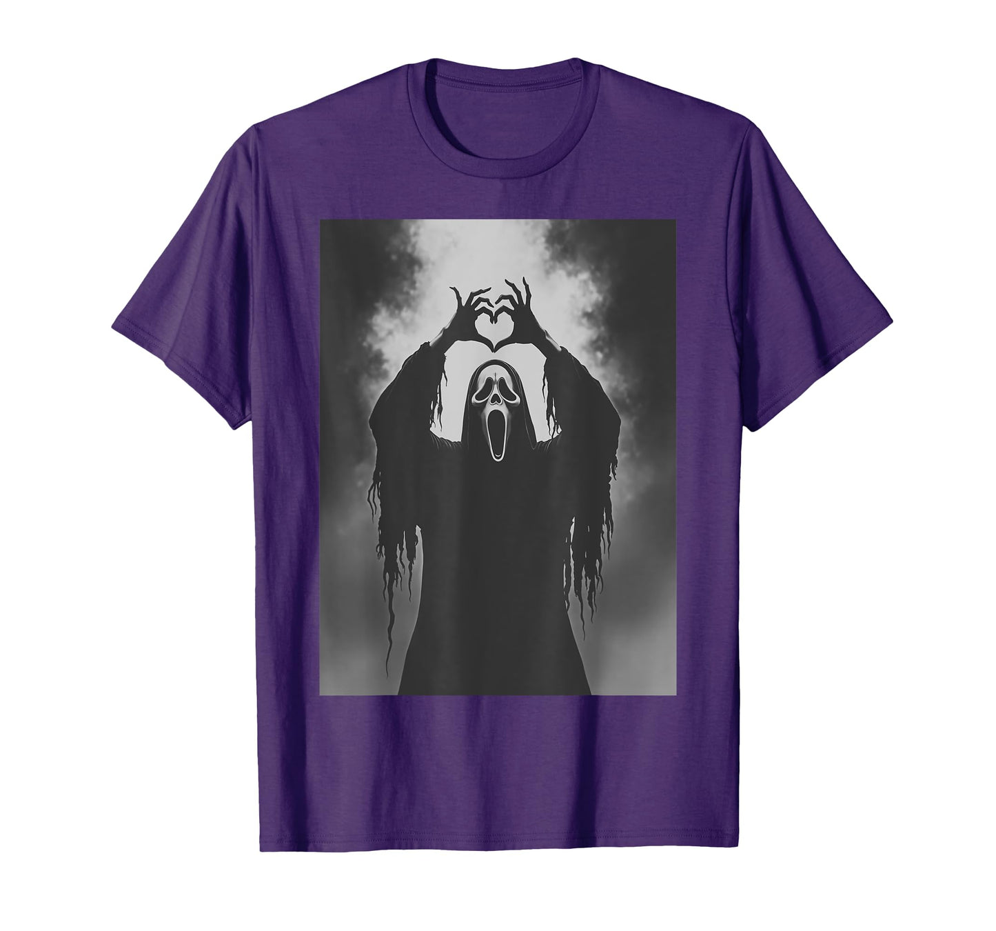 Ghost Heart Hands Scary Face Horror Poster Halloween T-Shirt