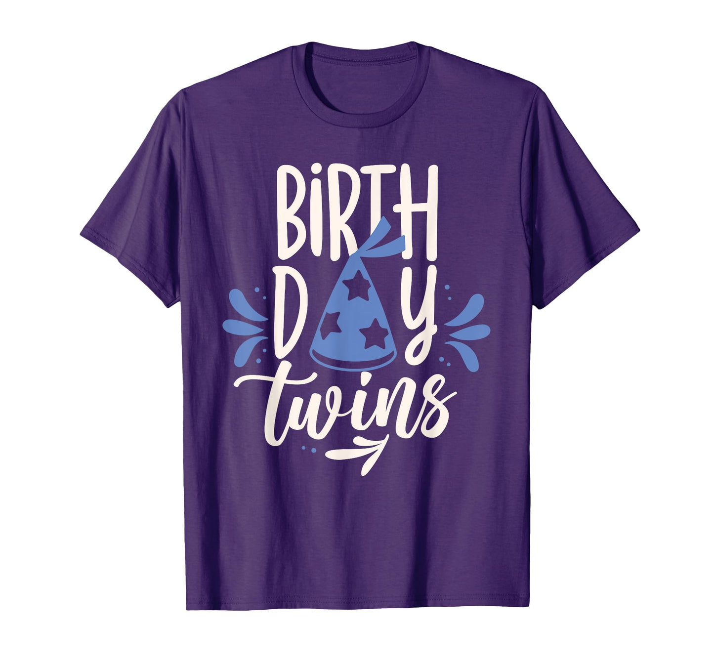 Birthday Twin Identical Twins Boy Girl Unisex-Adults Twin-themed Birthday T-Shirt Black Small Crew Collar Modern Short Sleeve