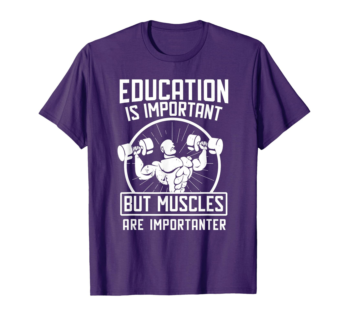Muscles Is Importanter Funny Body Builder T-Shirt T-Shirt
