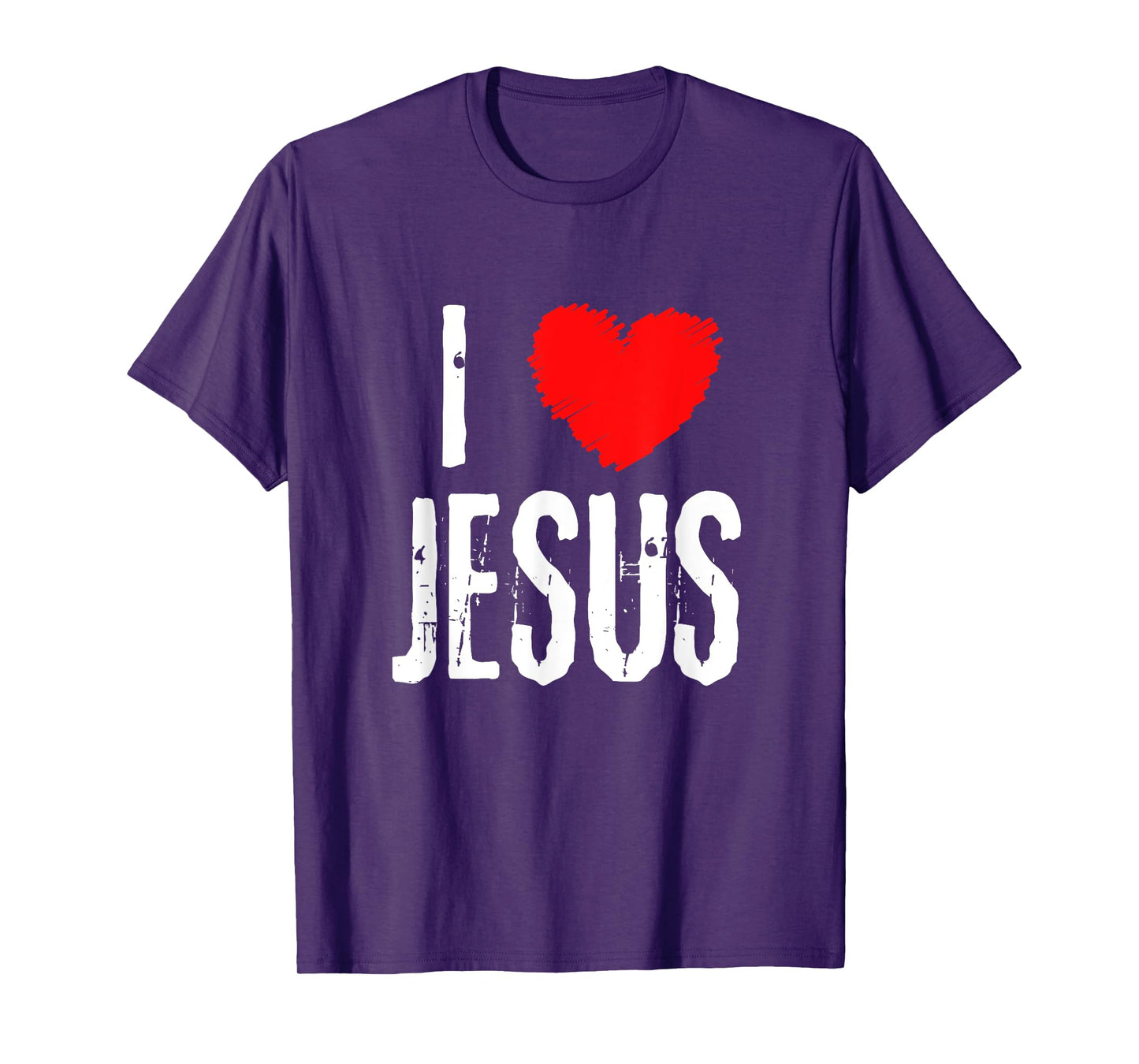 Vintage Grunge I Love JESUS typography, Christian T-Shirt