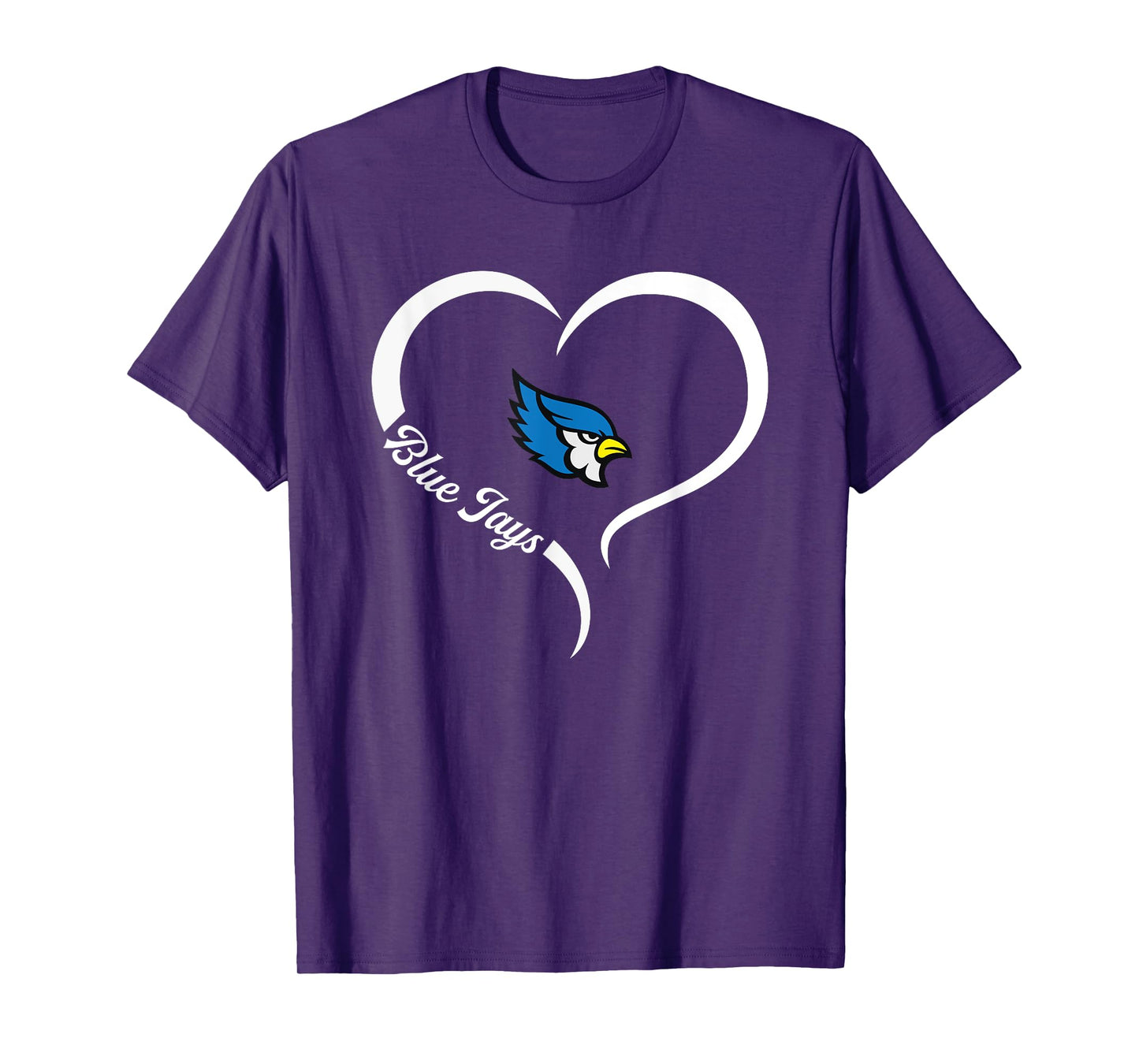 Liberty Blue Jays Logo Half Heart Slogan HS T-Shirt