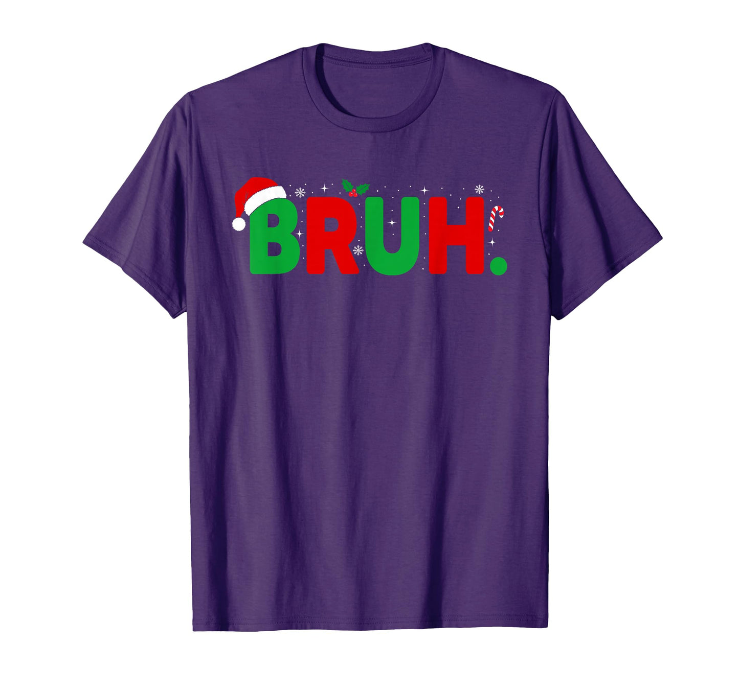 Bruh Christmas Shirt for Kids Boys Teens Men Funny Christmas T-Shirt