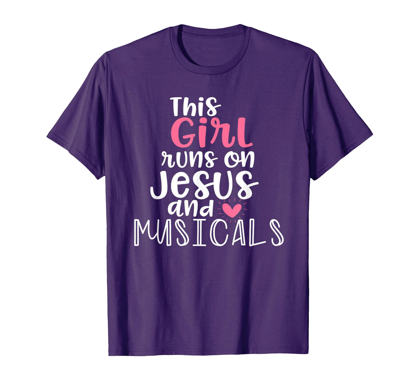 Musical Theater Gifts Teen Girl runs on Jesus Musicals Shirt T-Shirt