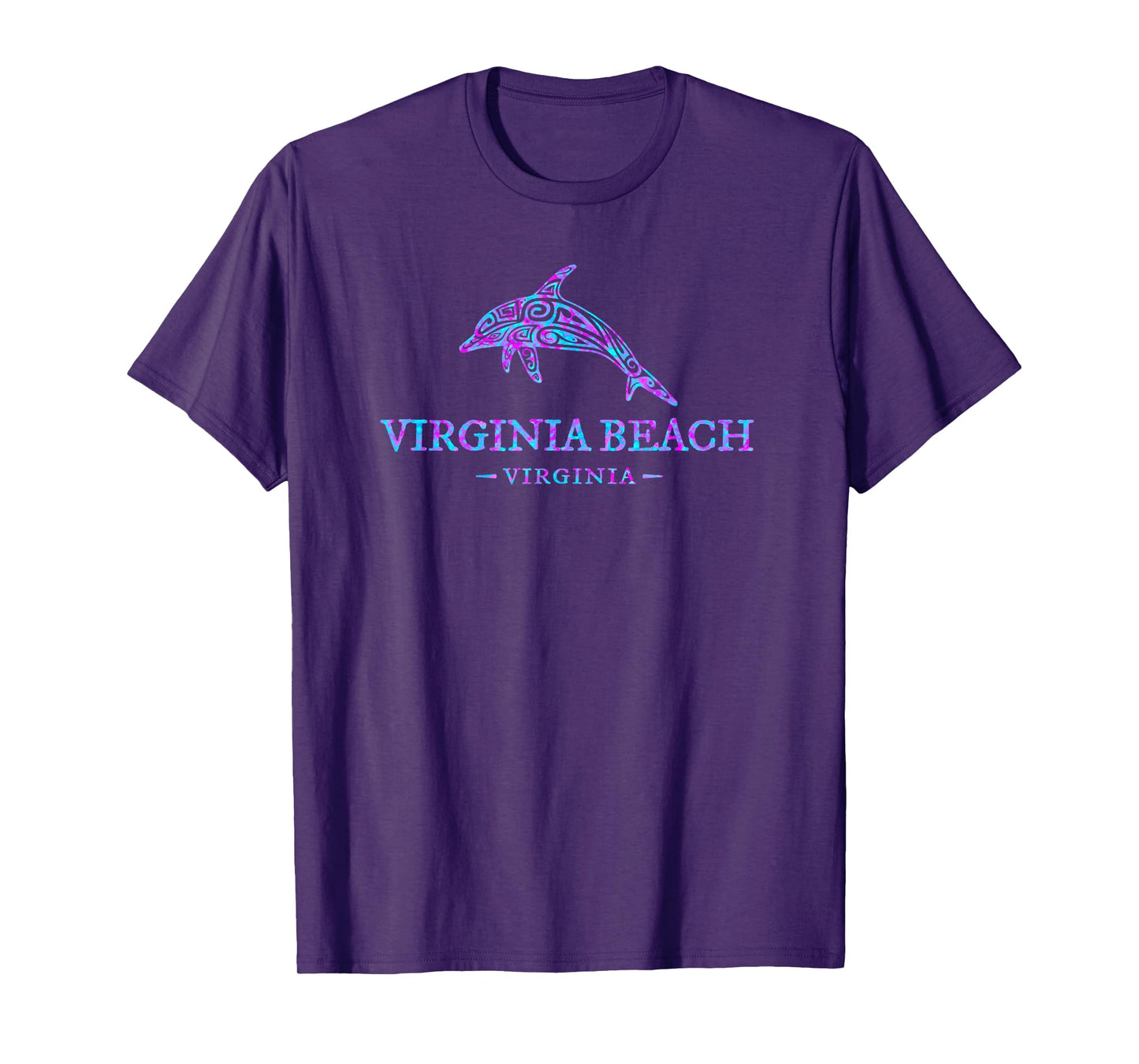 Virginia Beach Virginia Colorful Dolphin Vacation Souvenir T-Shirt for Men Women Kids