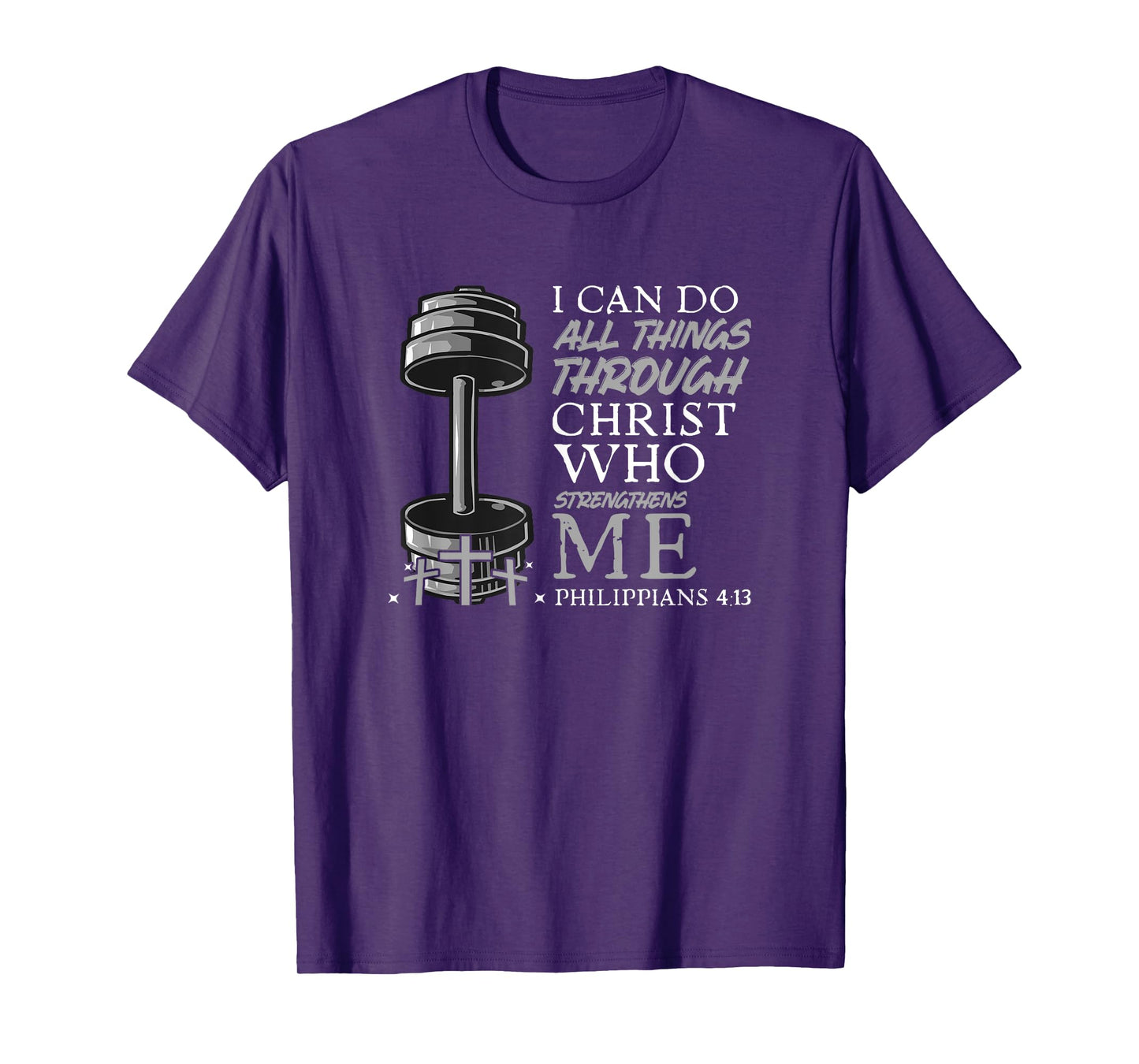 Can Do All Things Weightlifter Christian Gym Bible Verse T-Shirt