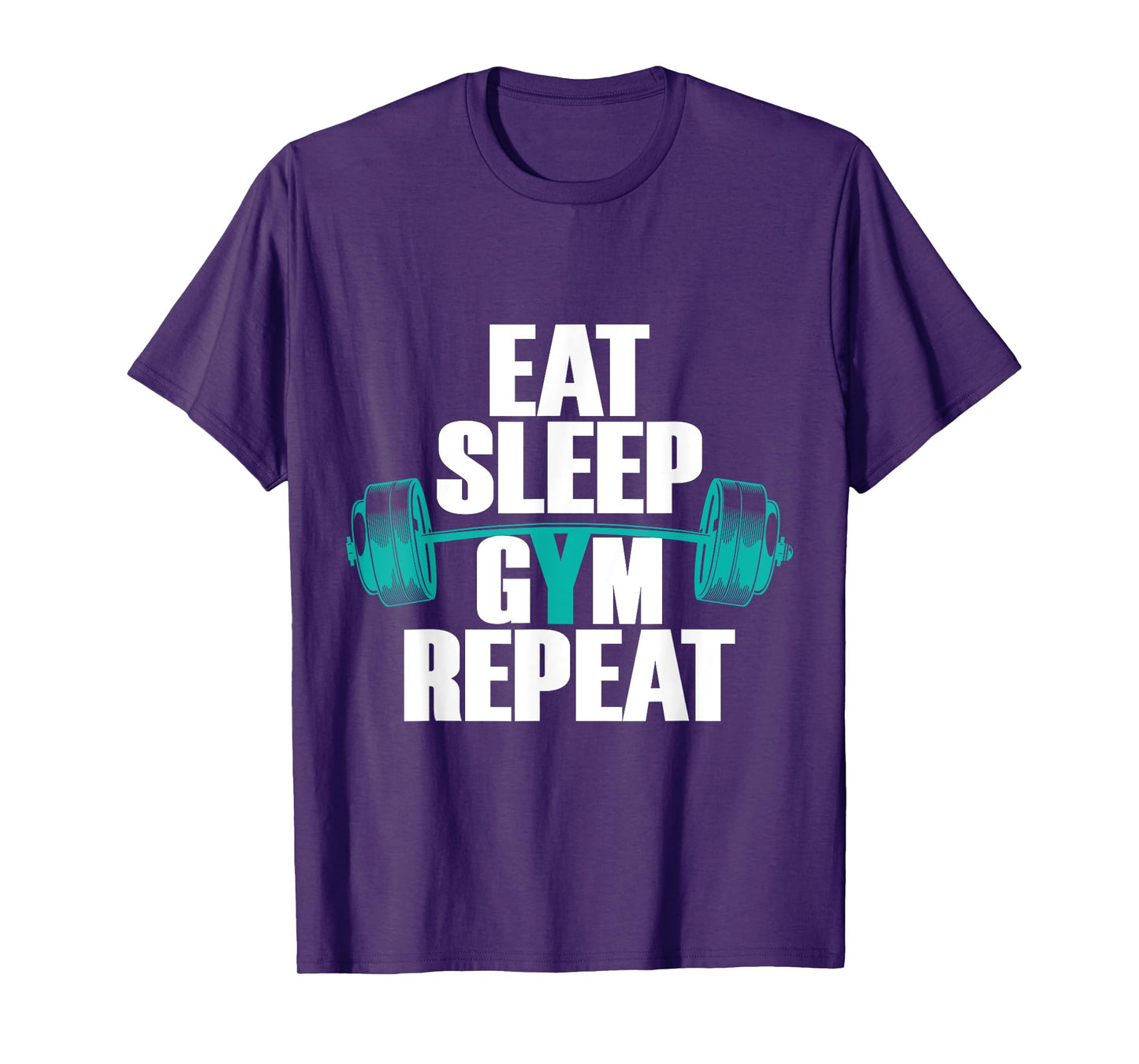 Bodybuilding funny Tee Eat Sleep Gym Repeat T-Shirt