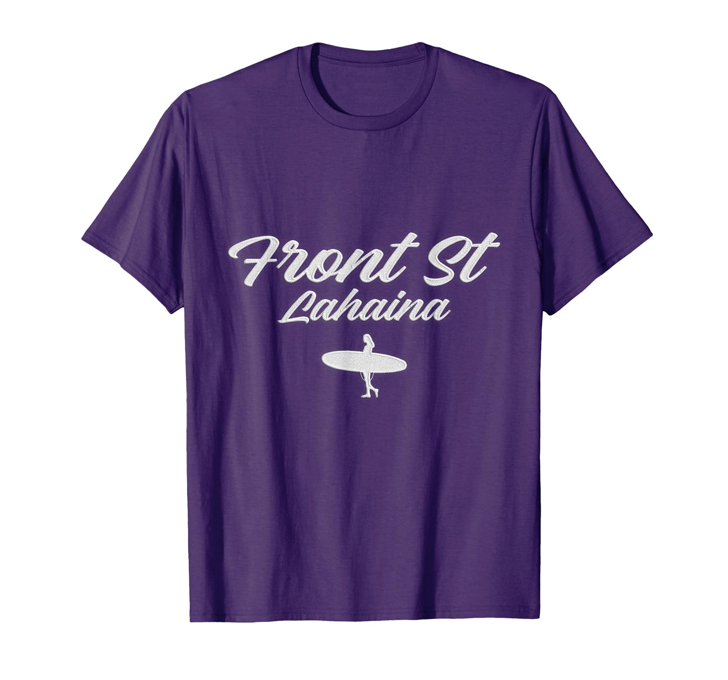 Front Street Lahaina Vintage Surfer Cursive Text Hawaii Surf T-Shirt