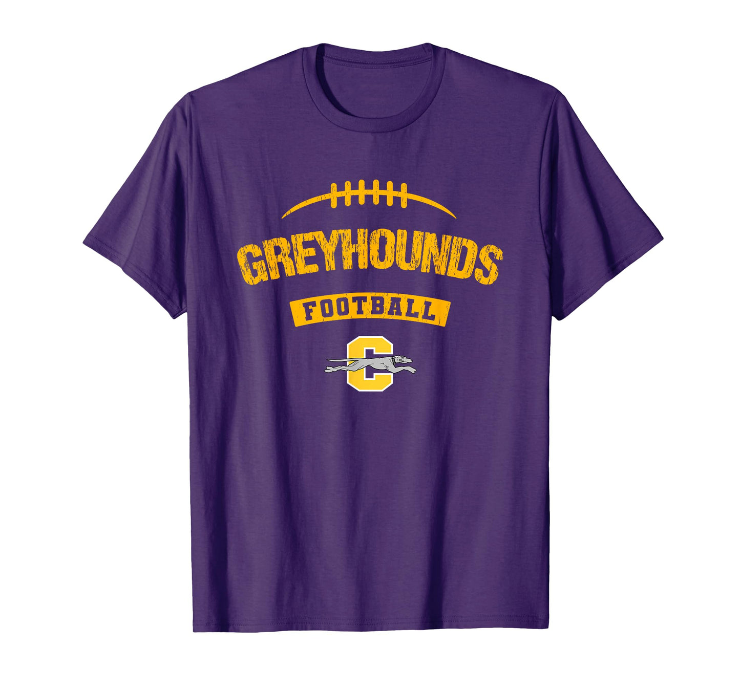 Carmel Greyhounds Logo Football Distressed HS T-Shirt
