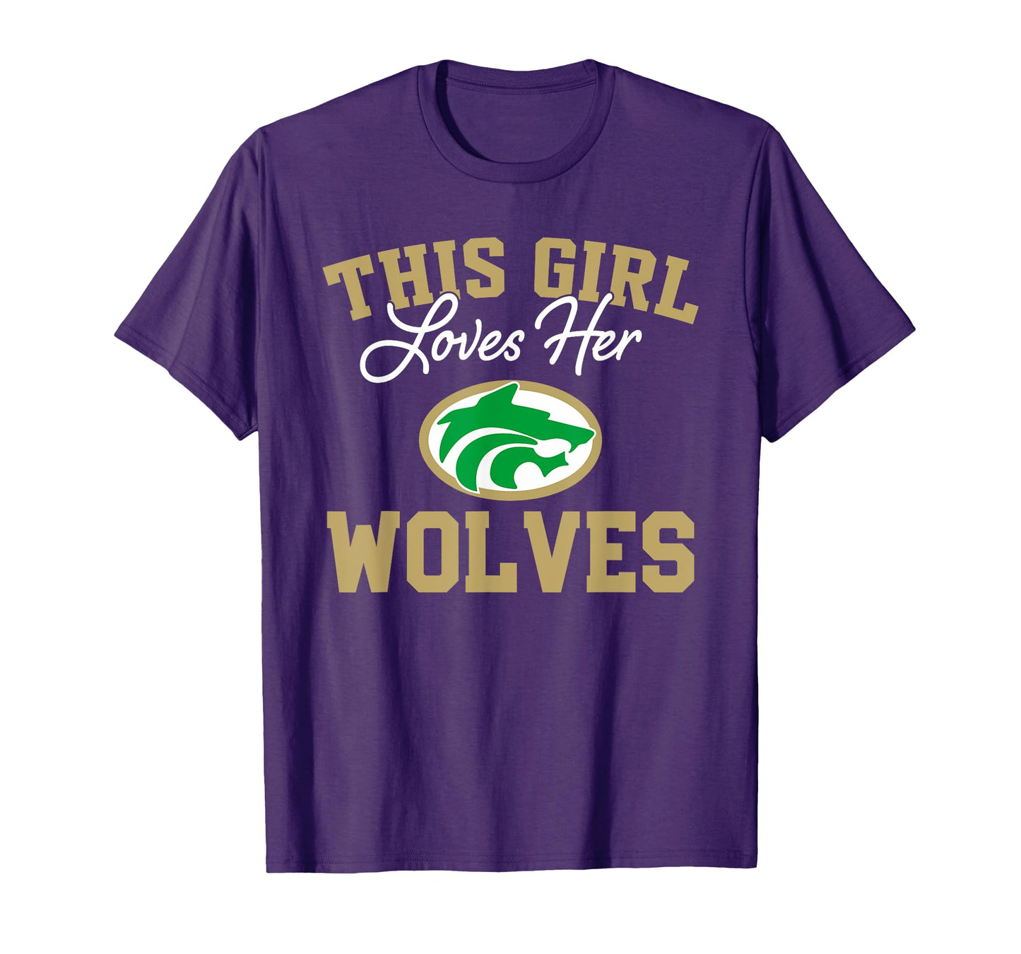 Buford Wolves Logo This Girl Loves Her HS T-Shirt