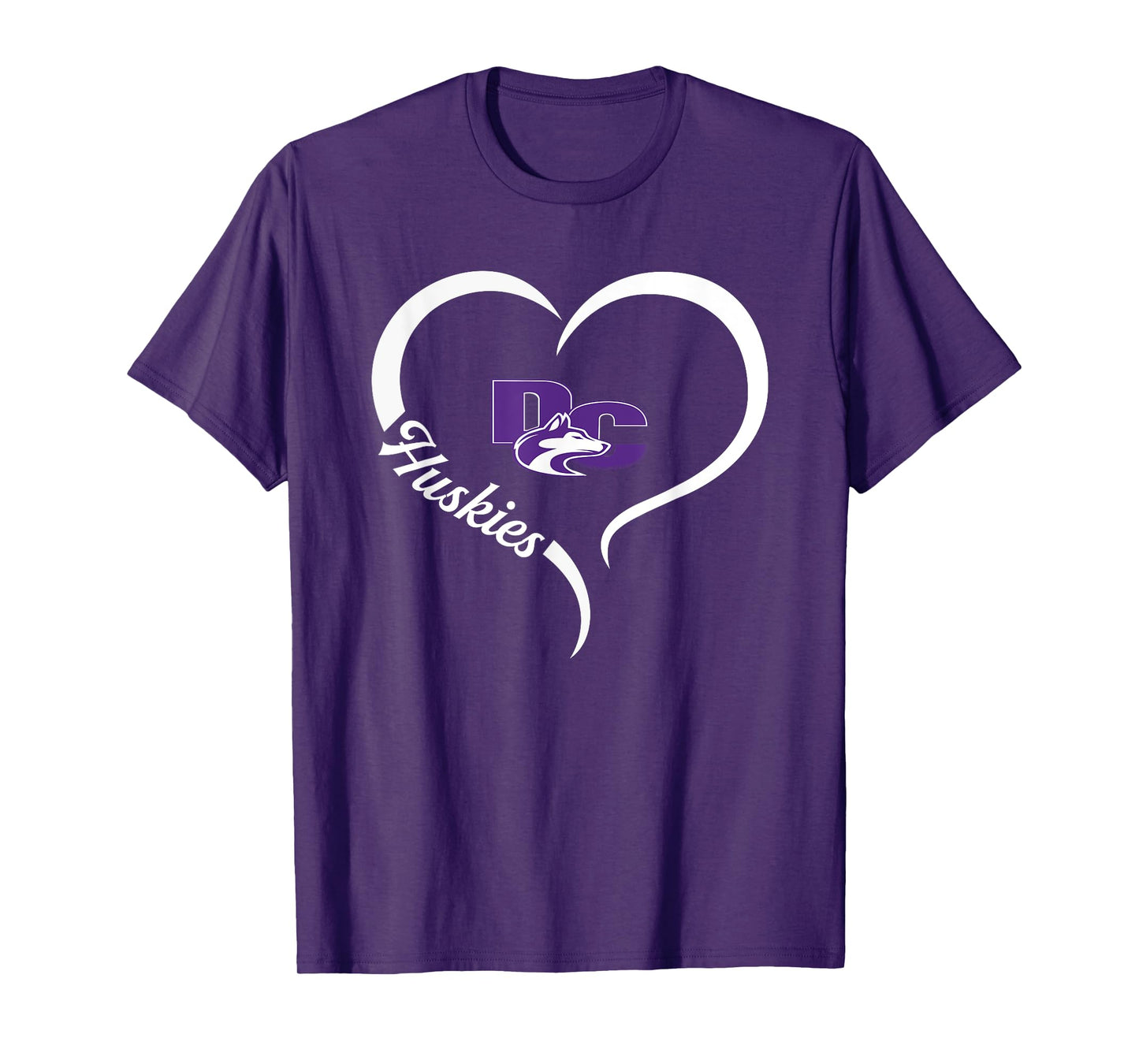 Douglas County Huskies Logo Half Heart Slogan HS T-Shirt