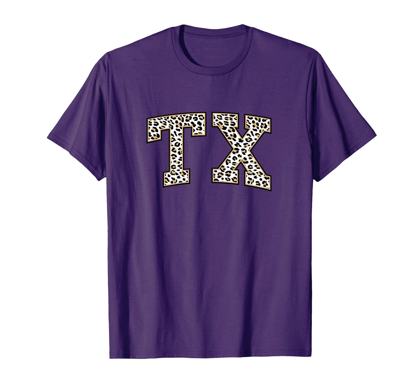 Texas Tshirt For Women | Stylish Leopard Print TX State T-Shirt
