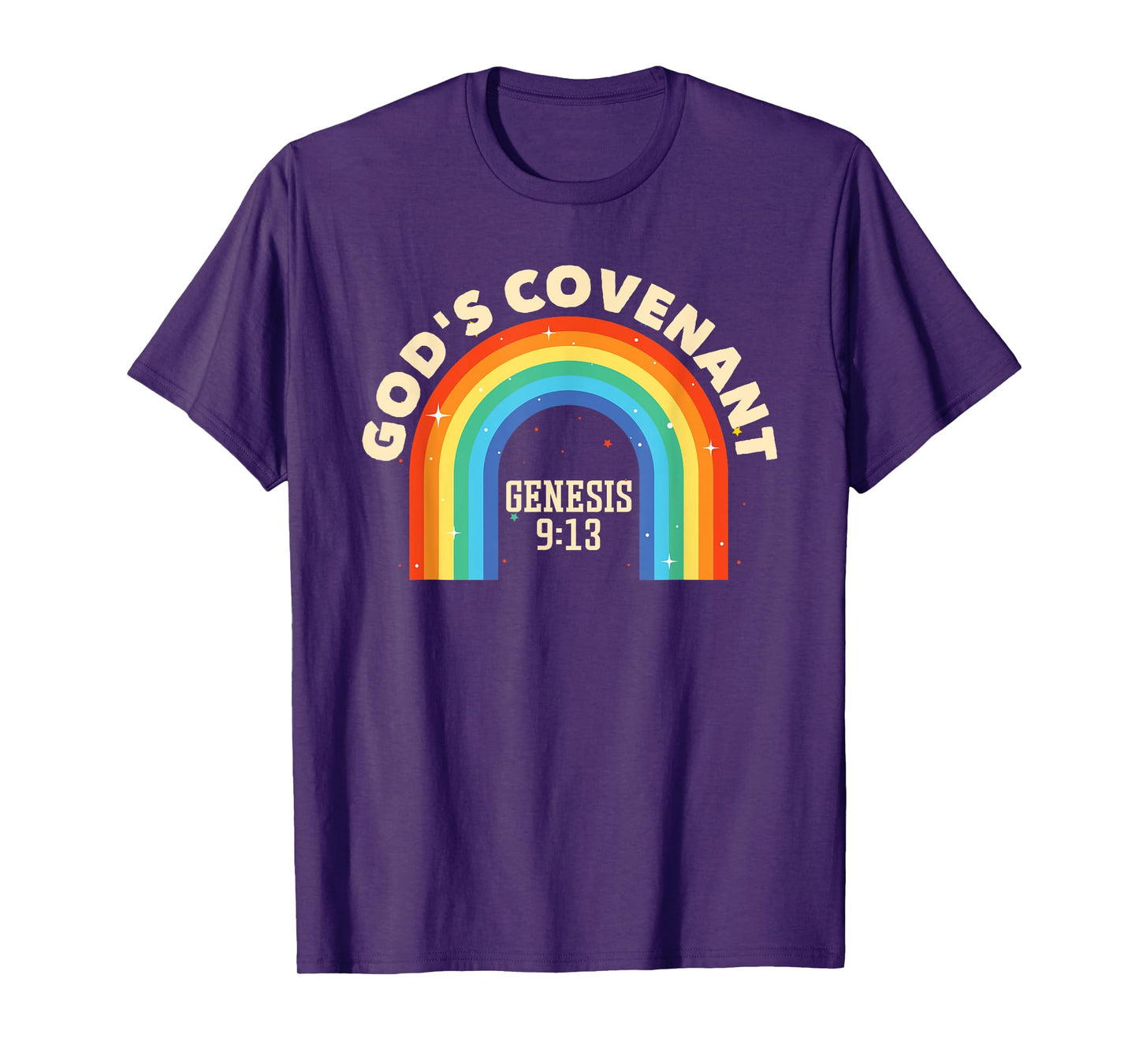 Rainbow God's Covenant Genesis 9:13 Bible Christian Lover T-Shirt