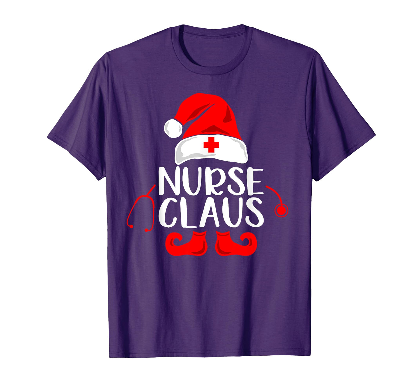 Nurse Claus Funny Nurse Santa Claus Red Christmas T-Shirt