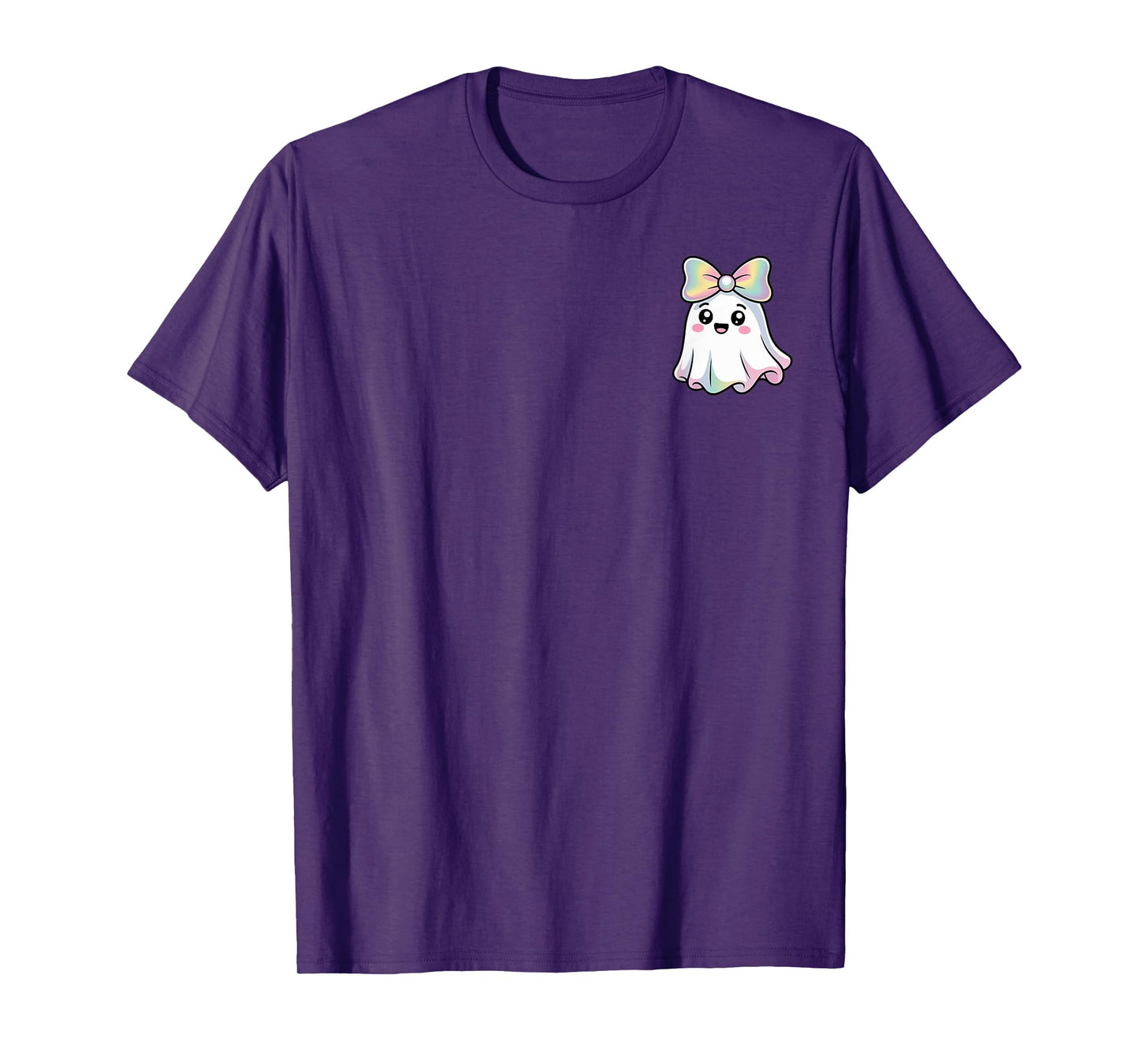 Halloween Ghost Spooky Season Costume Pocket Men Women Kids T-Shirt