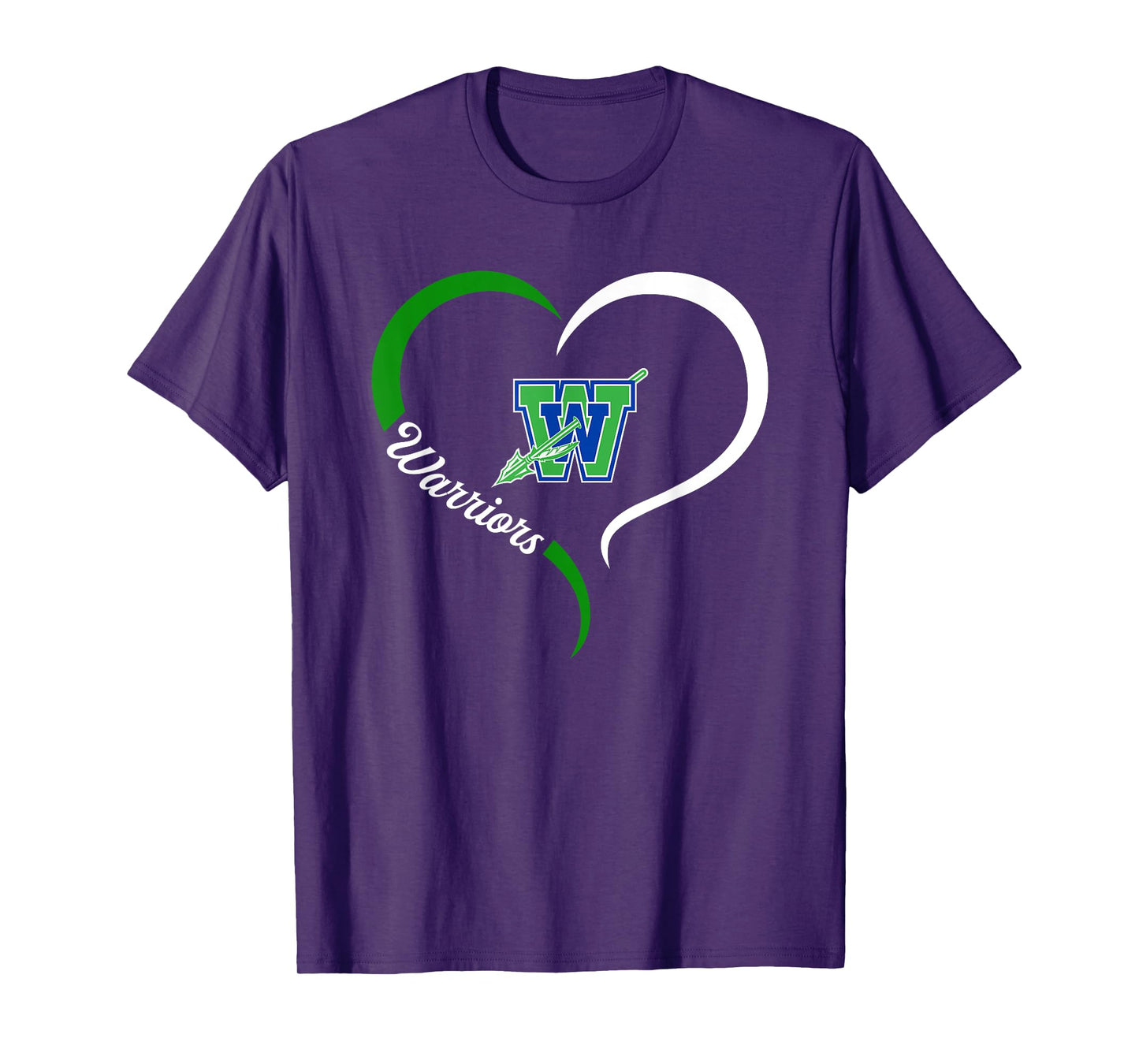 Winton Woods Warriors Logo Half Heart Slogan HS T-Shirt