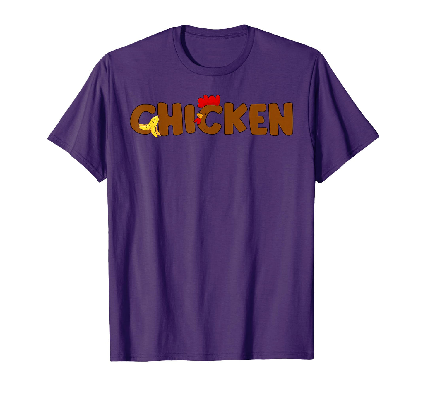 Funny Chicken & Banana Halloween Couples Family Costume 2025 T-Shirt
